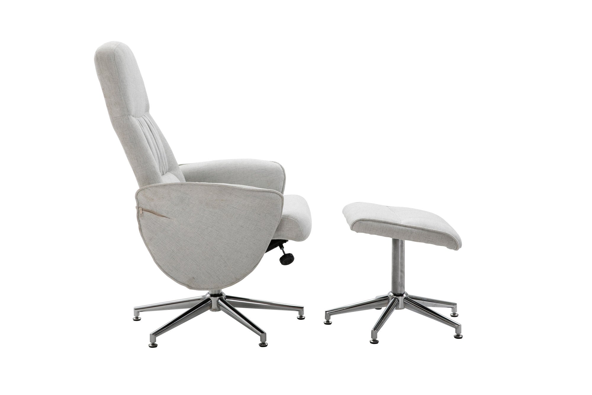 Venture Home Rolf Recliner stol with ottoman, Grey Fabric
