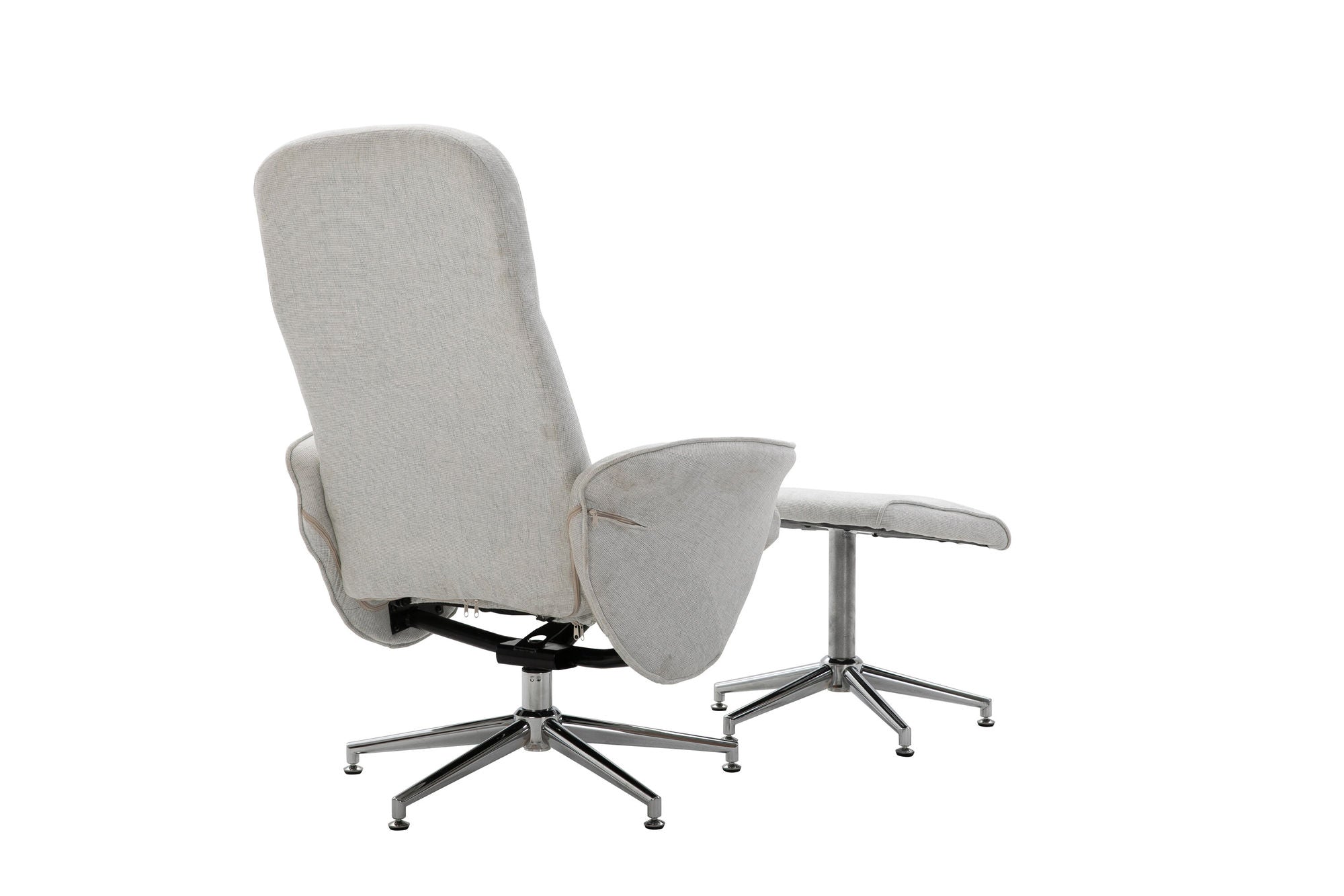 Venture Home Rolf Recliner stol with ottoman, Grey Fabric
