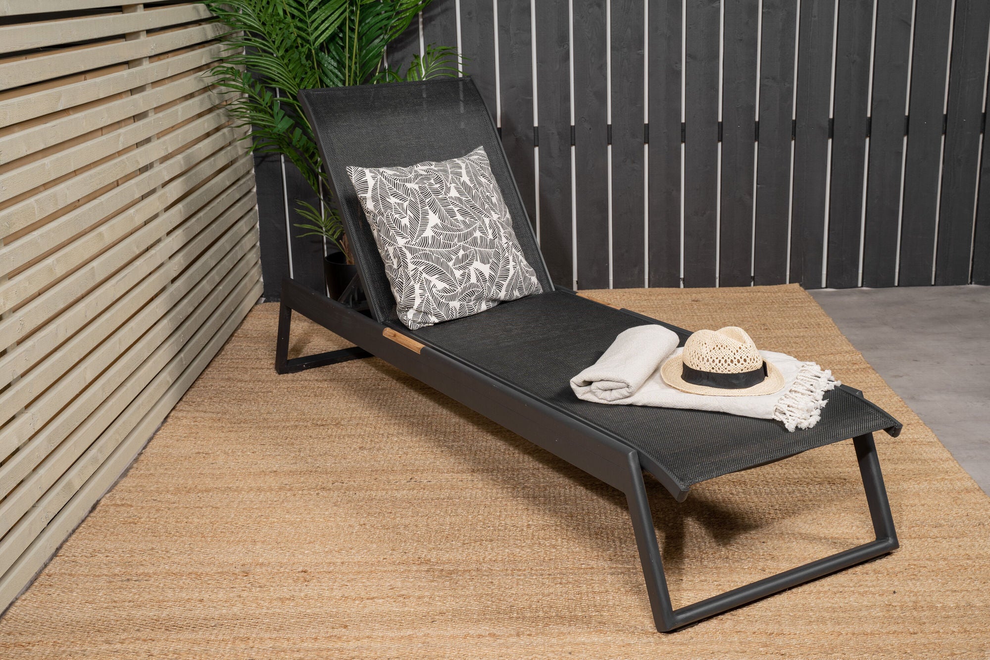Venture Home Mexico Sun Lounge 2-pack - Black/Teak