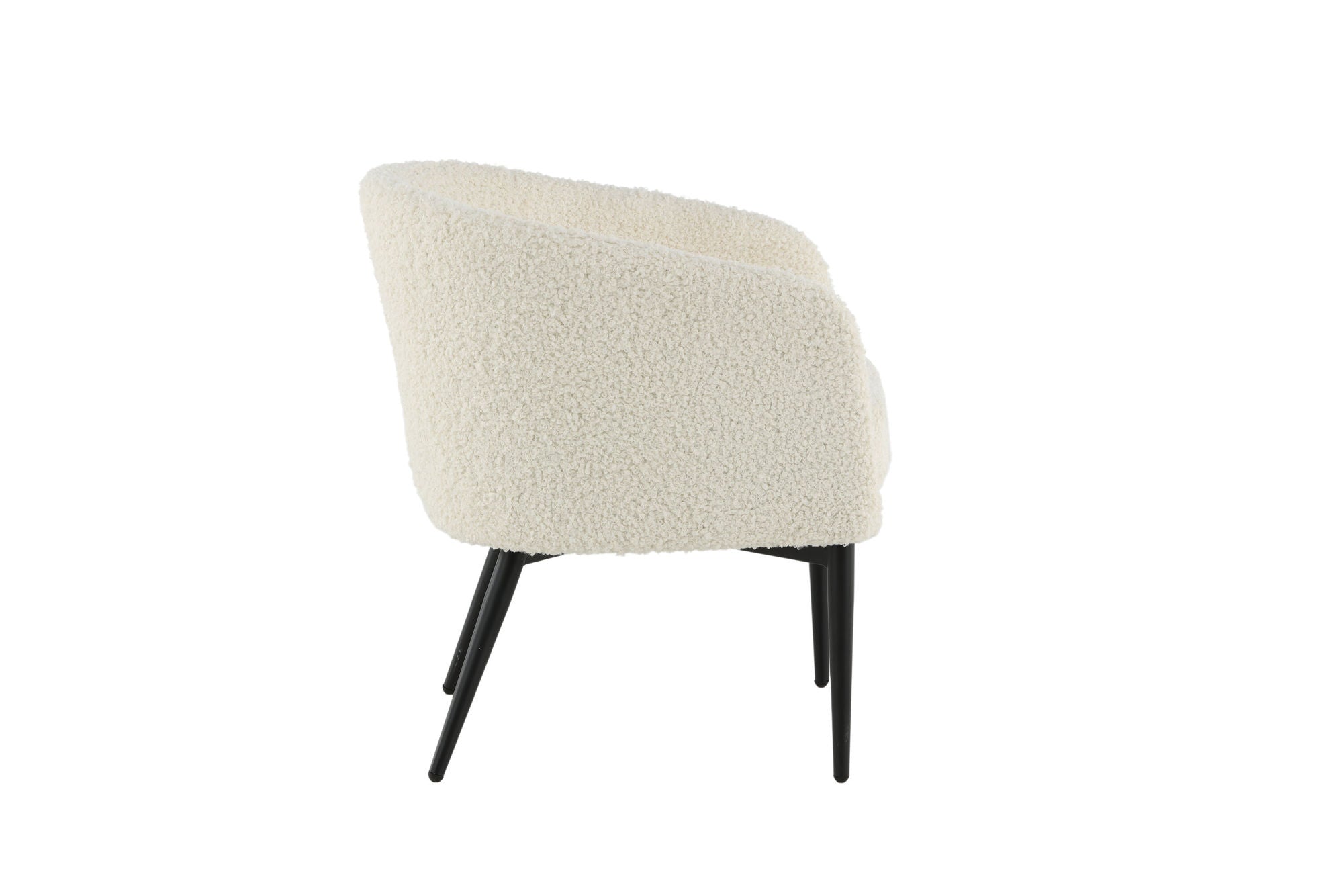 Venture Home Fluffy Lounge stol - White / black legscc