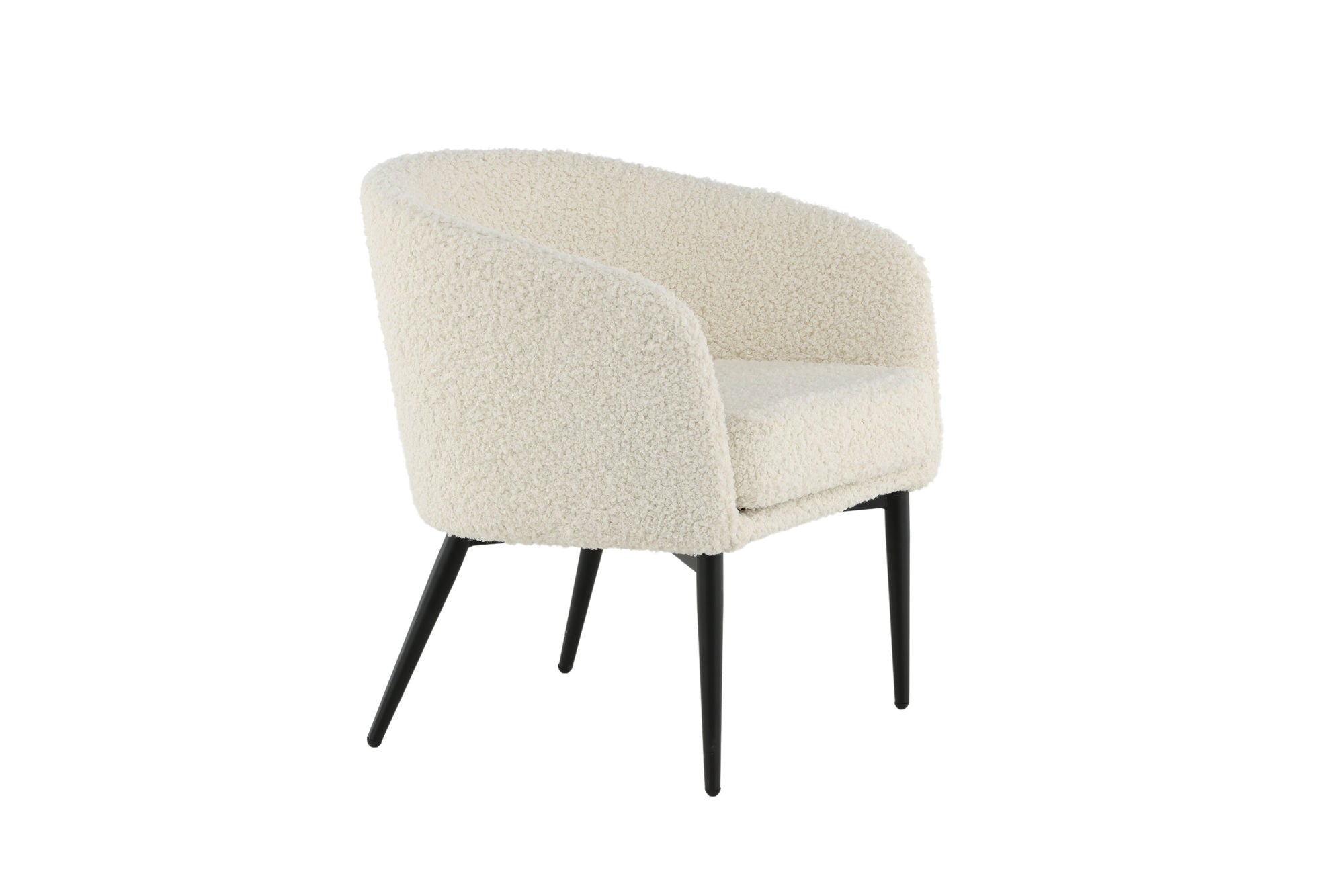 Venture Home Fluffy Lounge stol - White / black legscc
