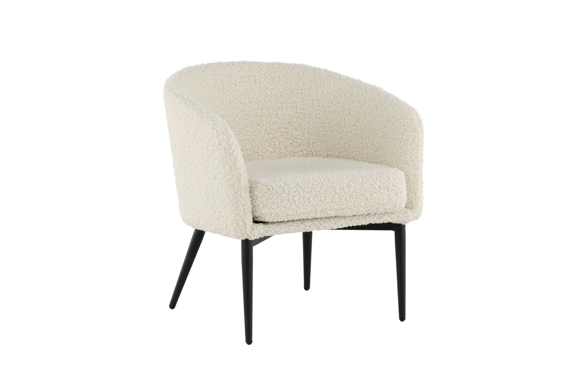 Venture Home Fluffy Lounge stol - White / black legscc