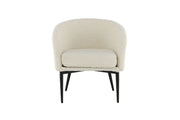 Venture Home Fluffy Lounge stol - White / black legscc