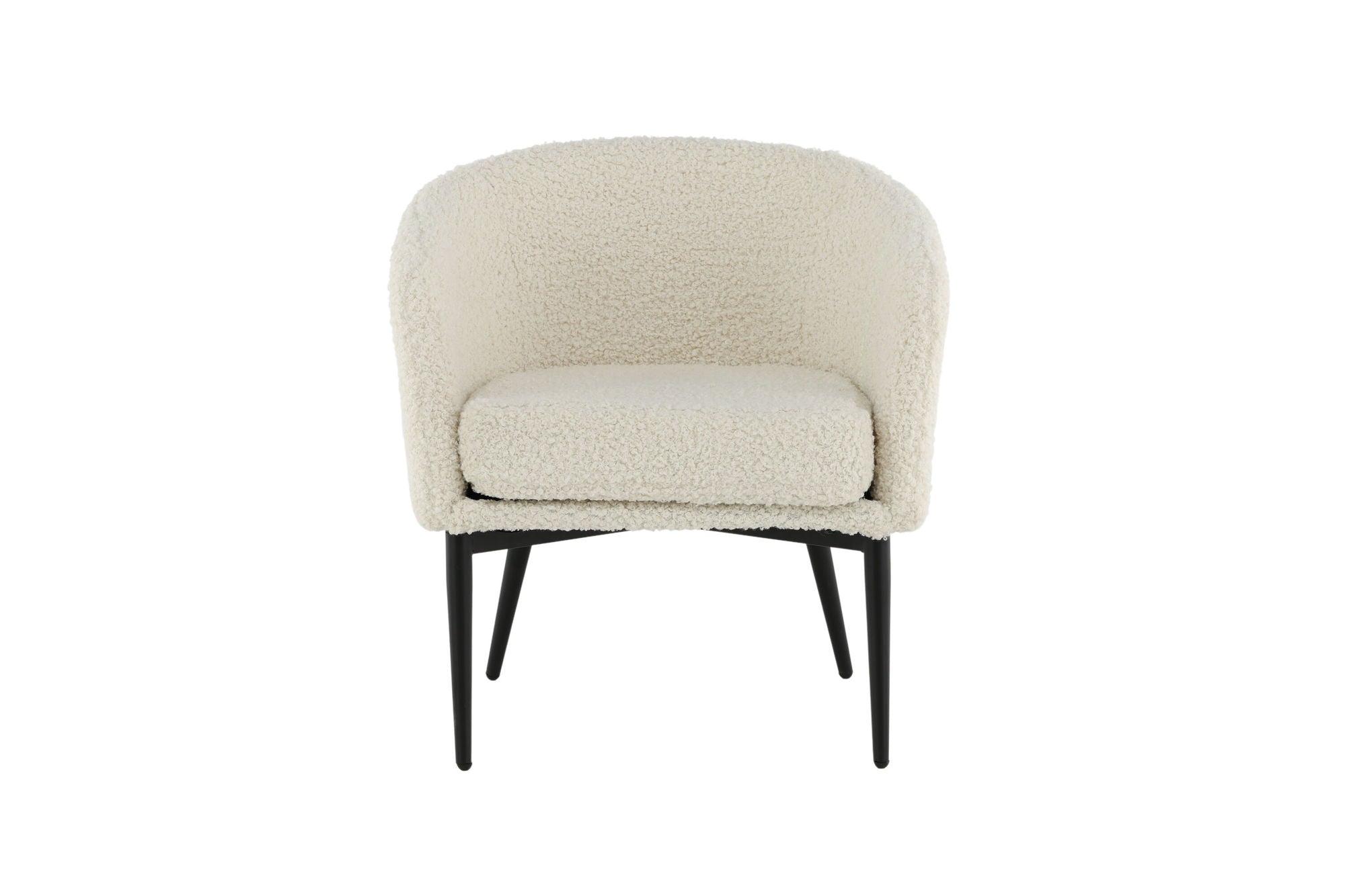 Venture Home Fluffy Lounge stol - White / black legscc