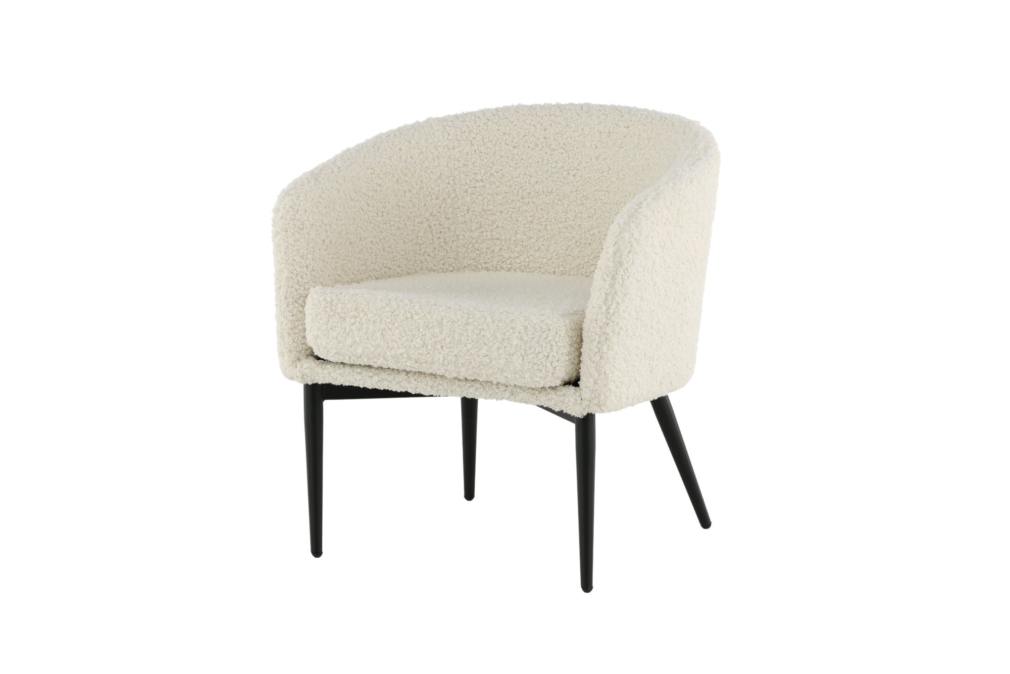Venture Home Fluffy Lounge stol - White / black legscc