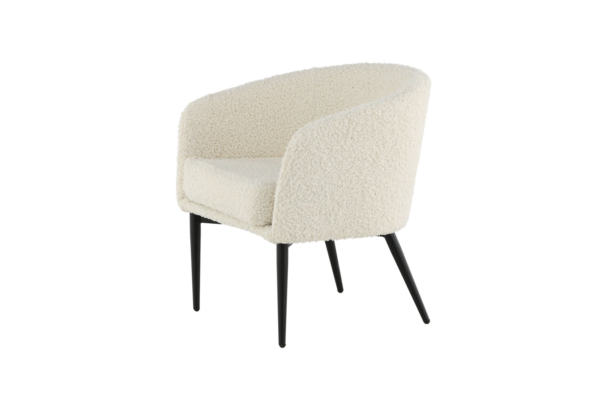 Venture Home Fluffy Lounge stol - White / black legscc
