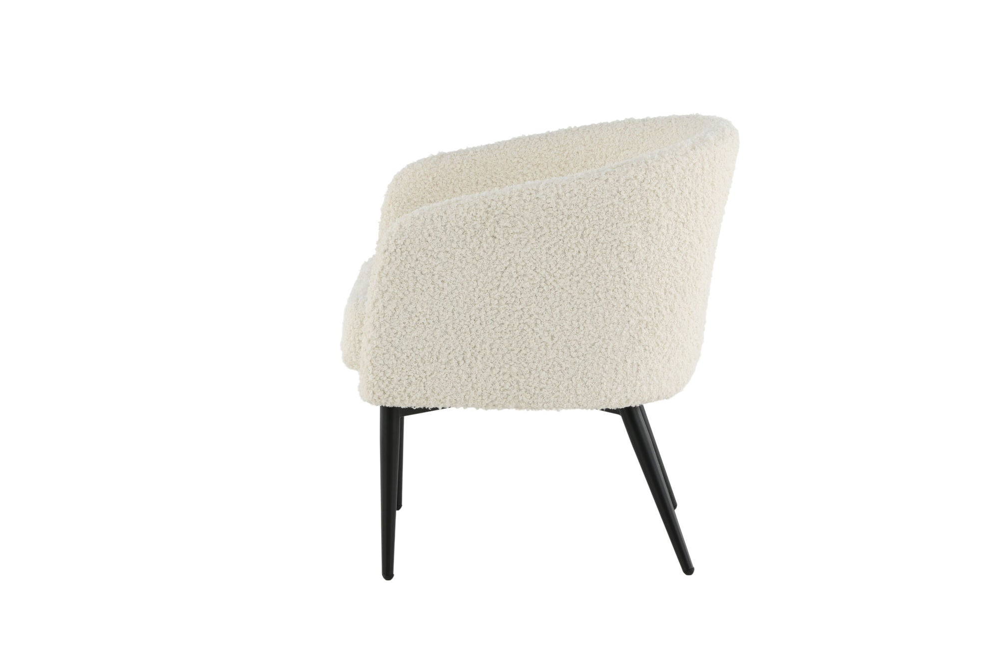 Venture Home Fluffy Lounge stol - White / black legscc