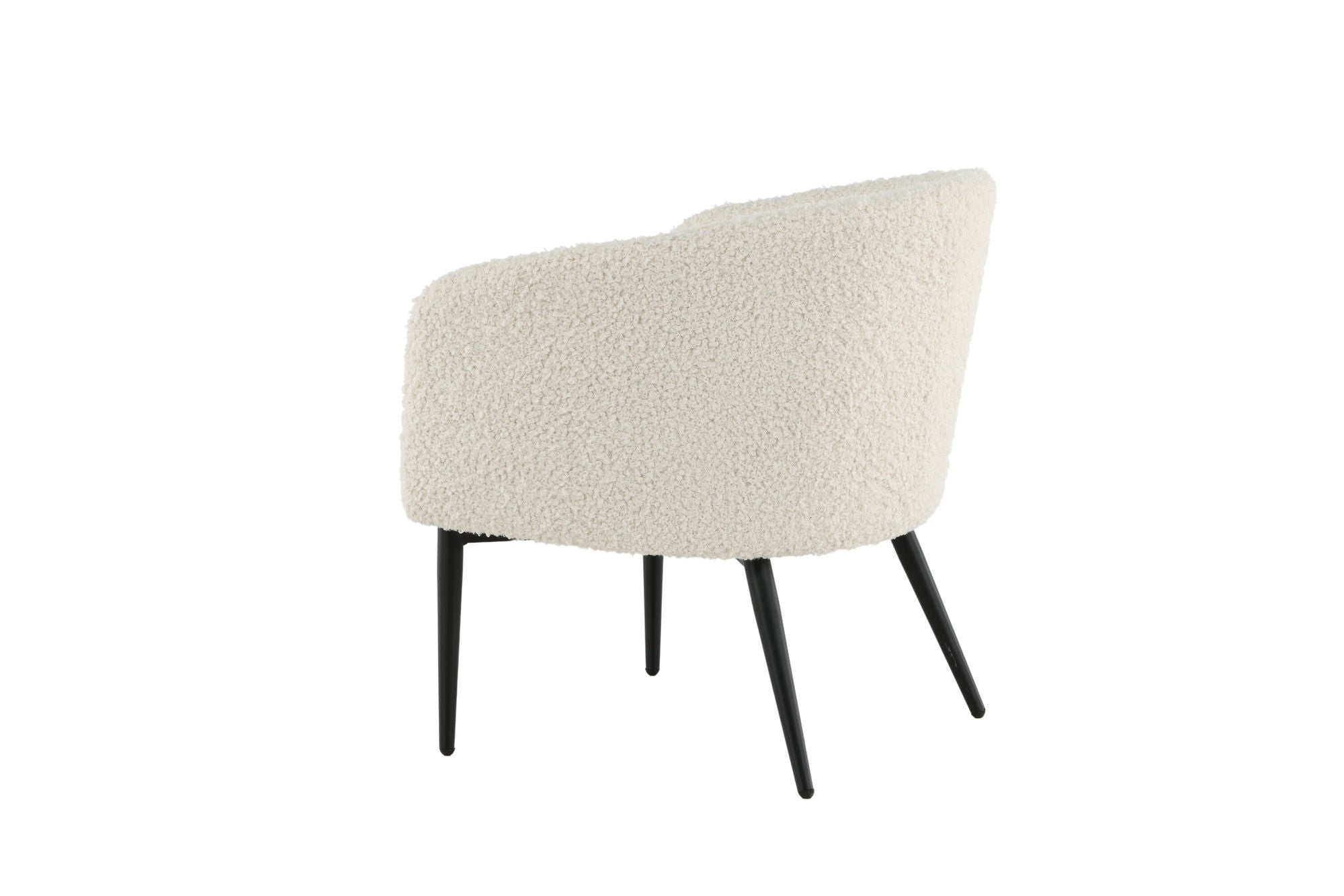 Venture Home Fluffy Lounge stol - White / black legscc