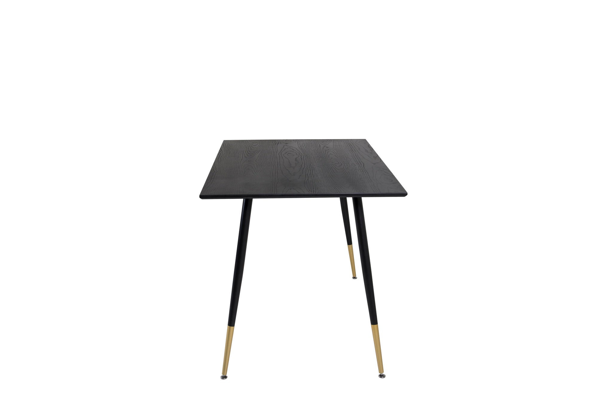 Venture Home Dipp spisebord - 120 cm - Black Veneer - Black Legs w. Brass dipp