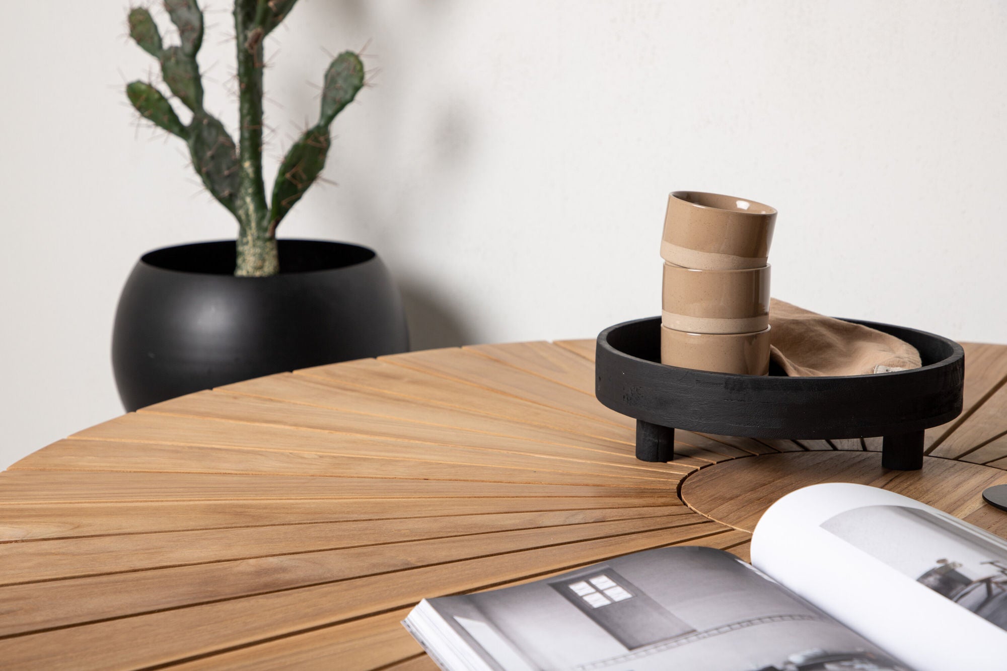 Venture Home Mexico bord ø 140 - Black/Teak