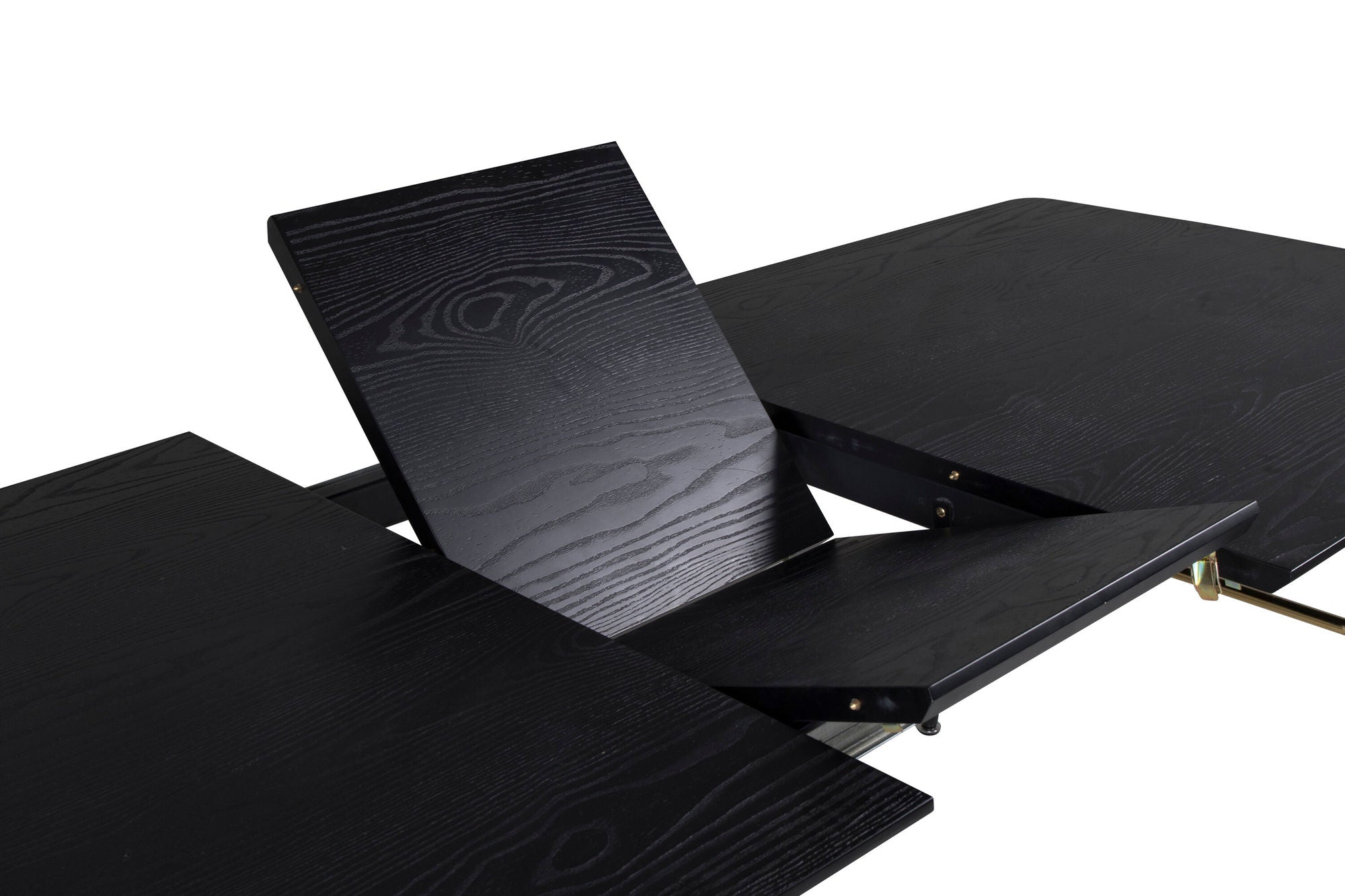 Venture Home Gold Extention bord - 180/220*85*H76 Black Veneer - Black legs - Brass details