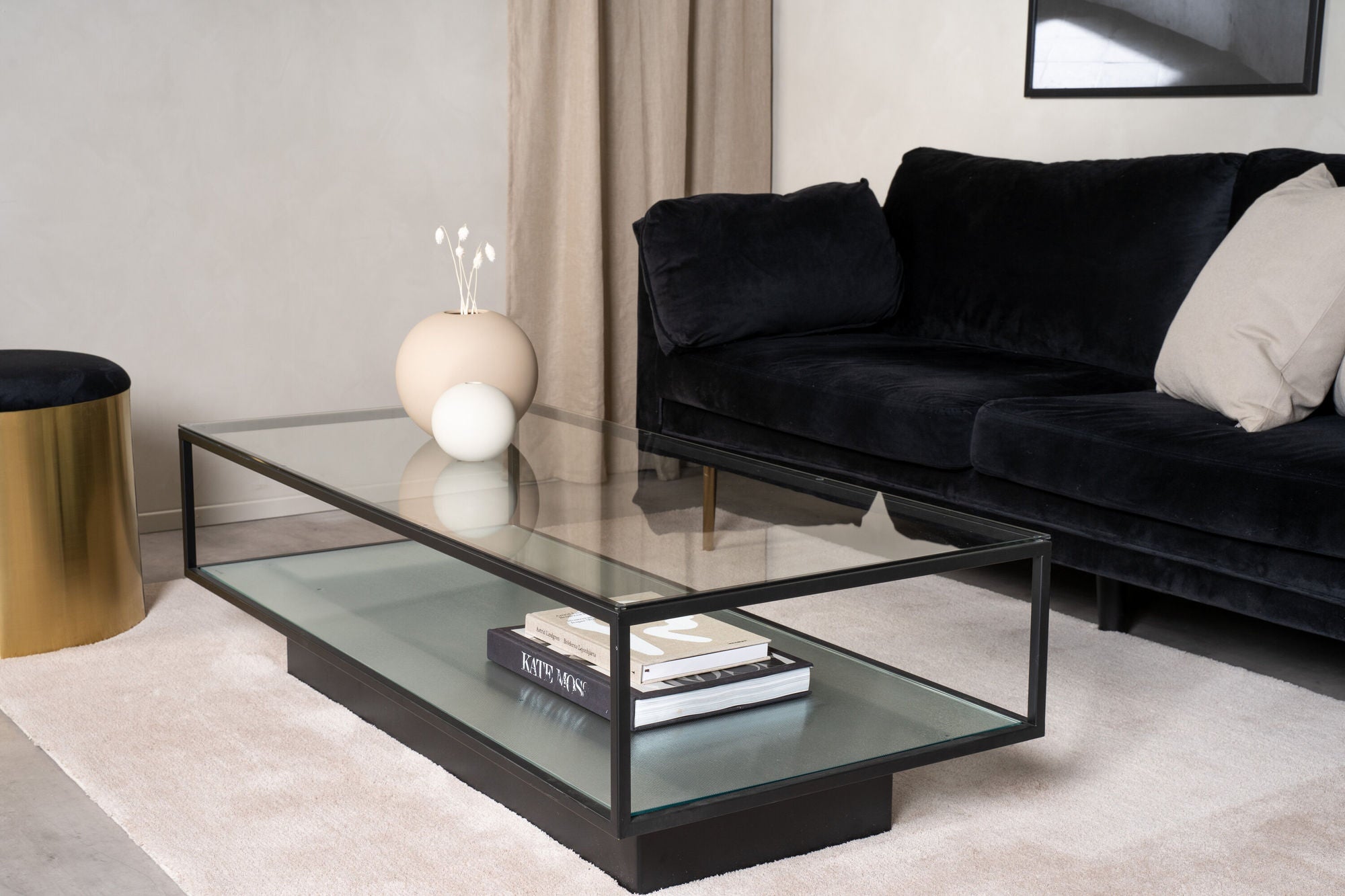 Furniture Fashion Maglehem - Sofa bord - Glass / Black