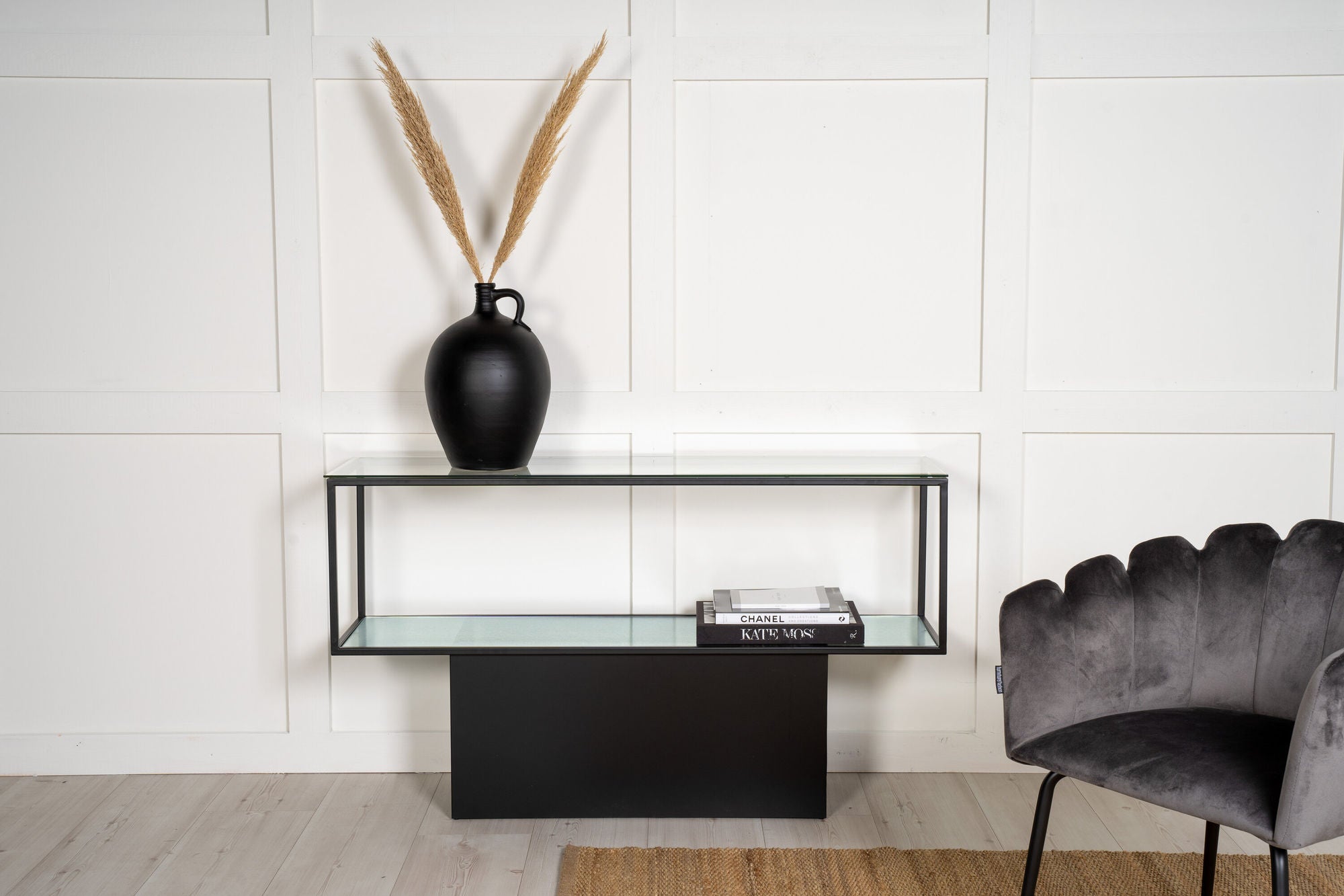 Furniture Fashion Maglehem - reol - Glass / Black
