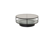 Furniture Fashion Falsterbo - Sofa bord rund - Glass / Black