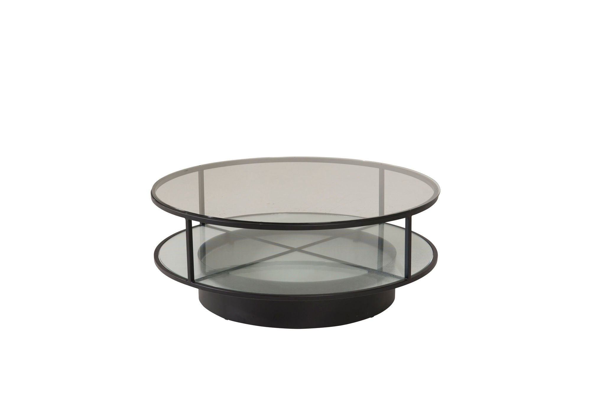 Furniture Fashion Falsterbo - Sofa bord rund - Glass / Black