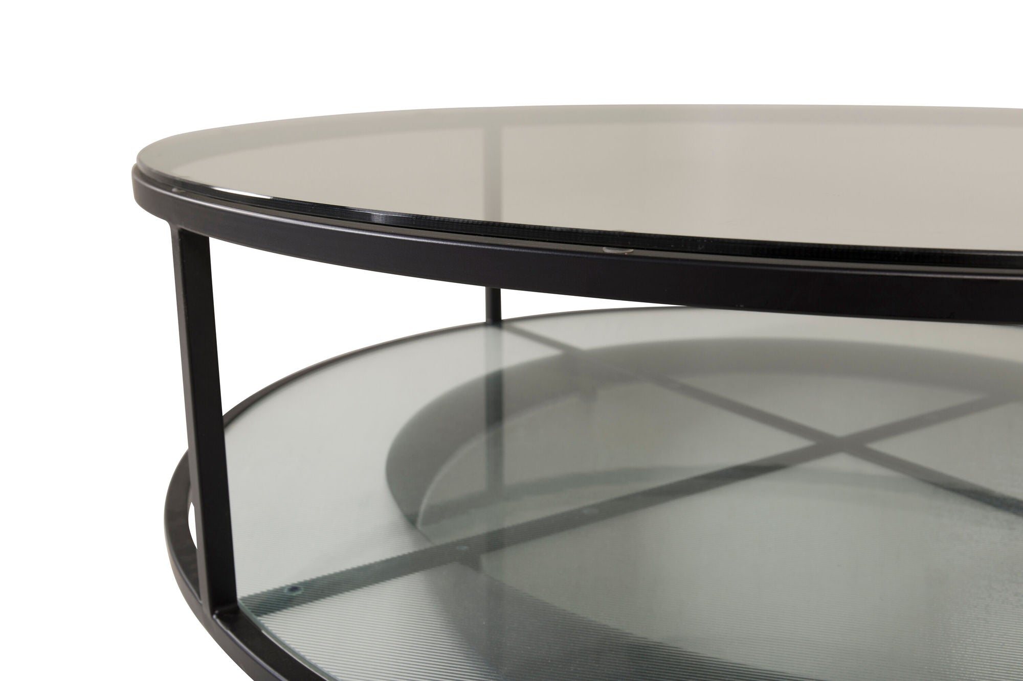 Furniture Fashion Falsterbo - Sofa bord rund - Glass / Black