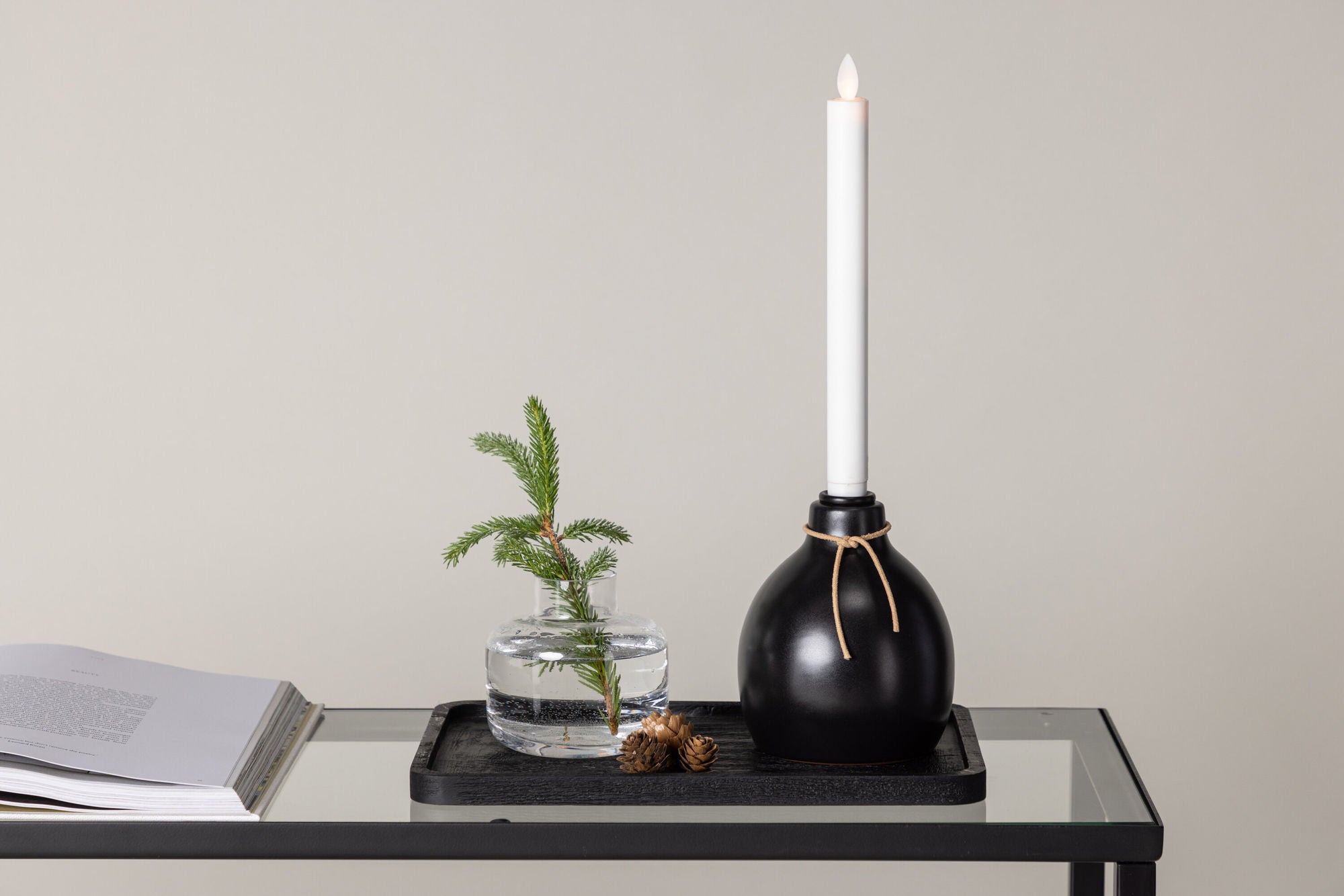 Venture Home Ulricehamn Candlestick 12cm - Black  /