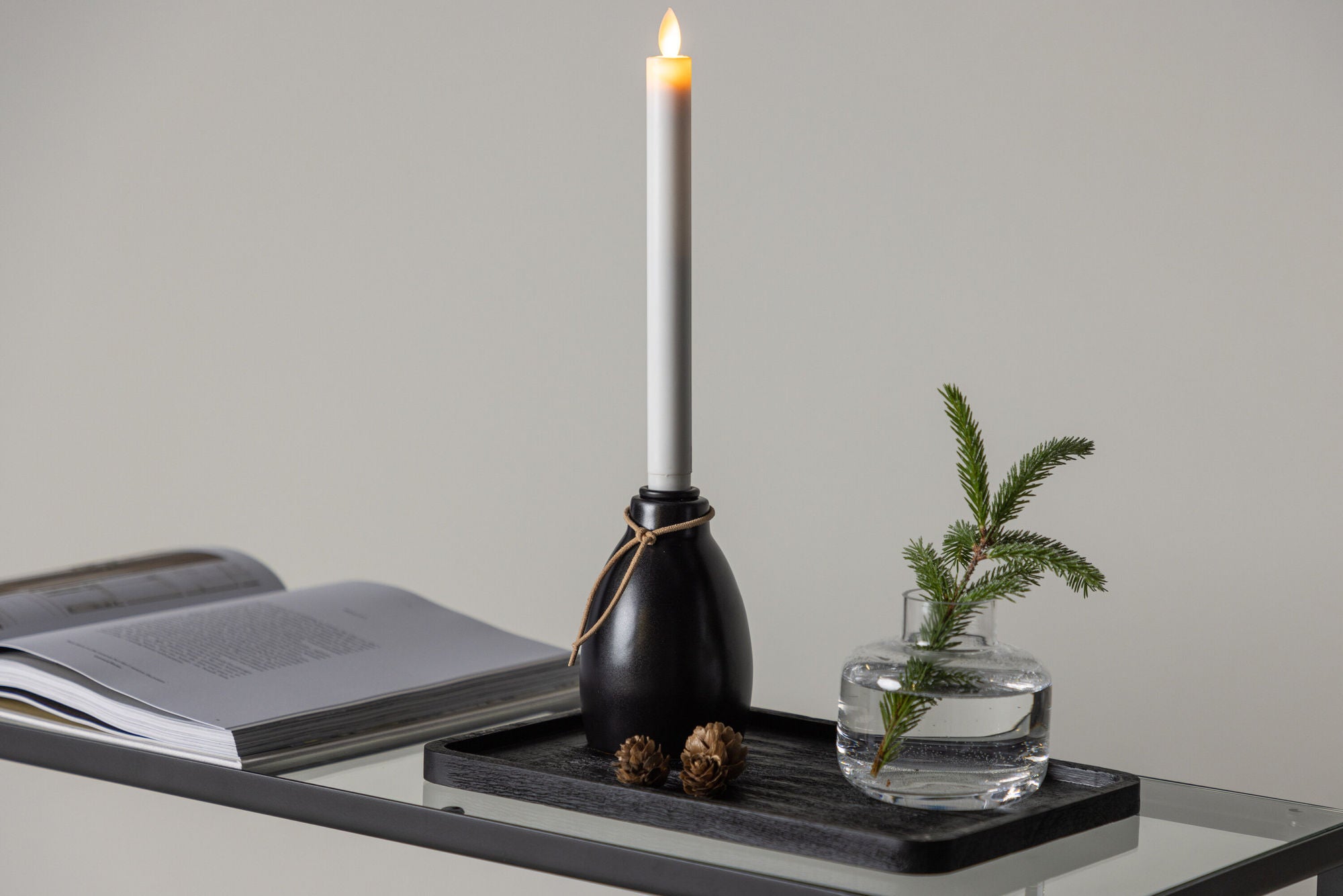 Venture Home Ulricehamn Candlestick  9cm - Black  /