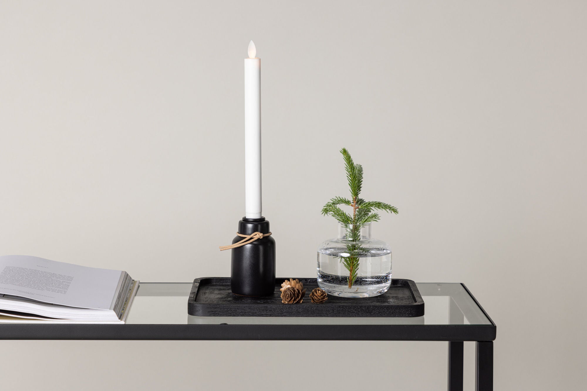 Venture Home Ulricehamn Candlestick 6cm - Black  /