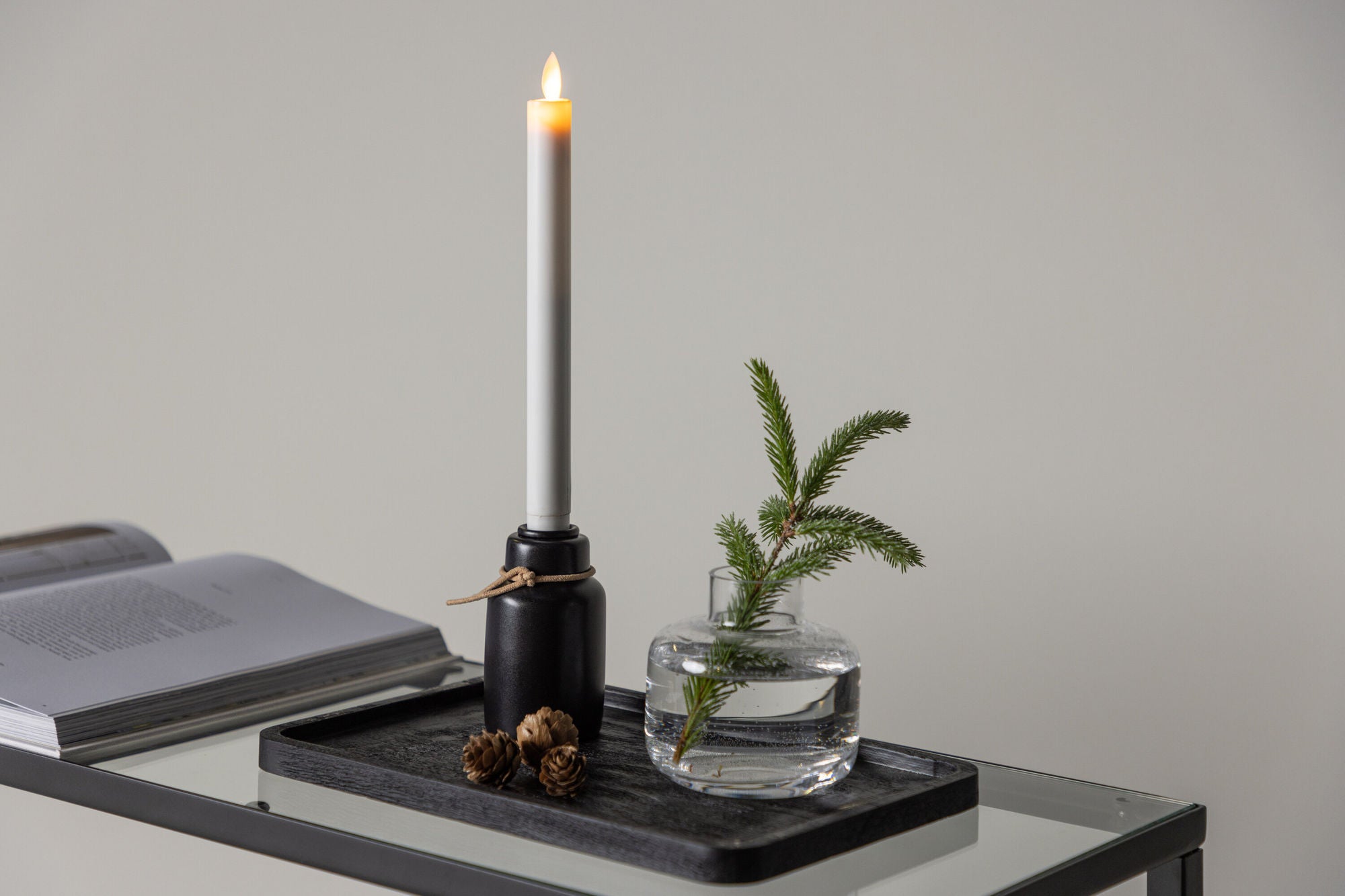 Venture Home Ulricehamn Candlestick 6cm - Black  /