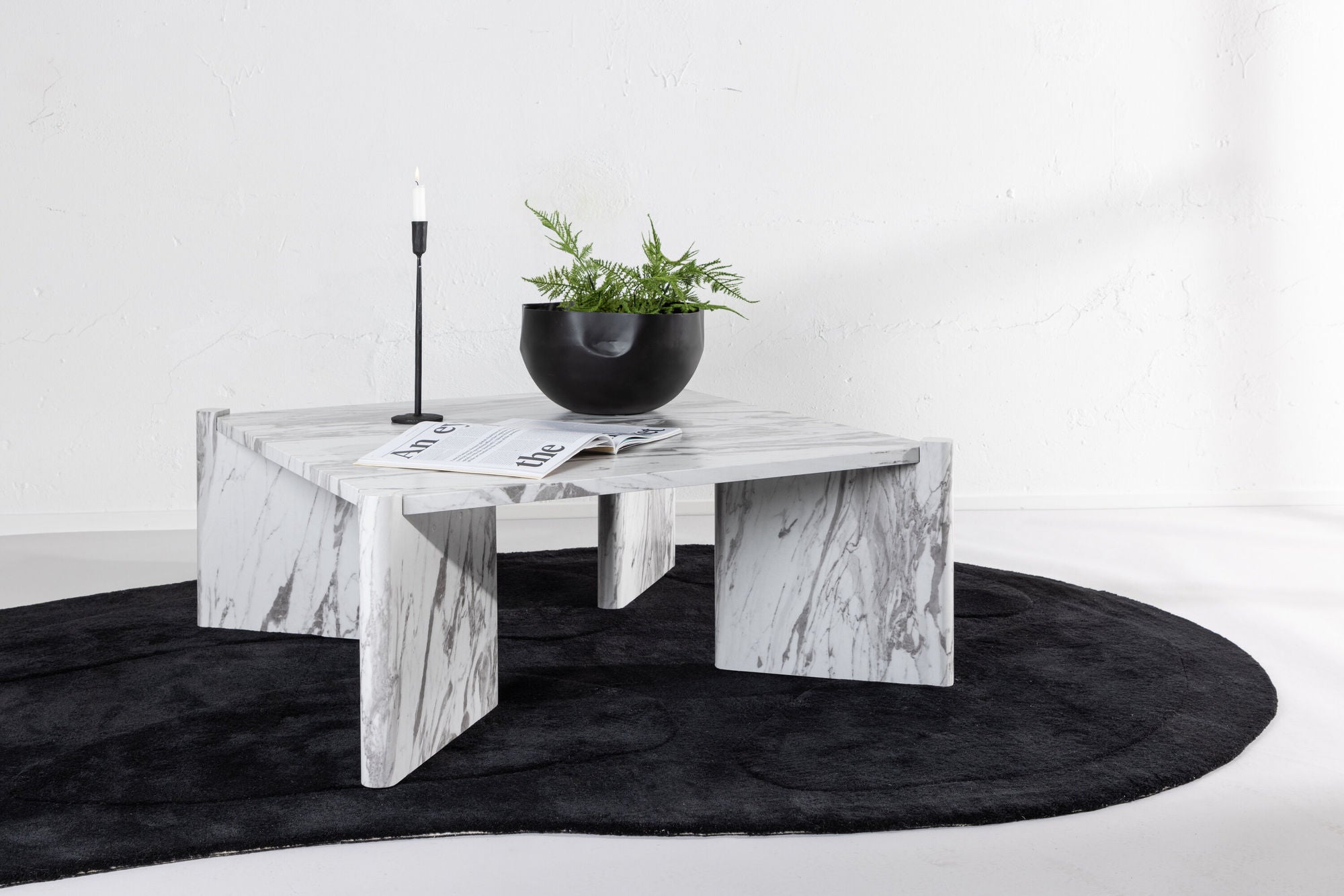 Venture Home Rogaland Sofa bord - White Marblelook / MDF