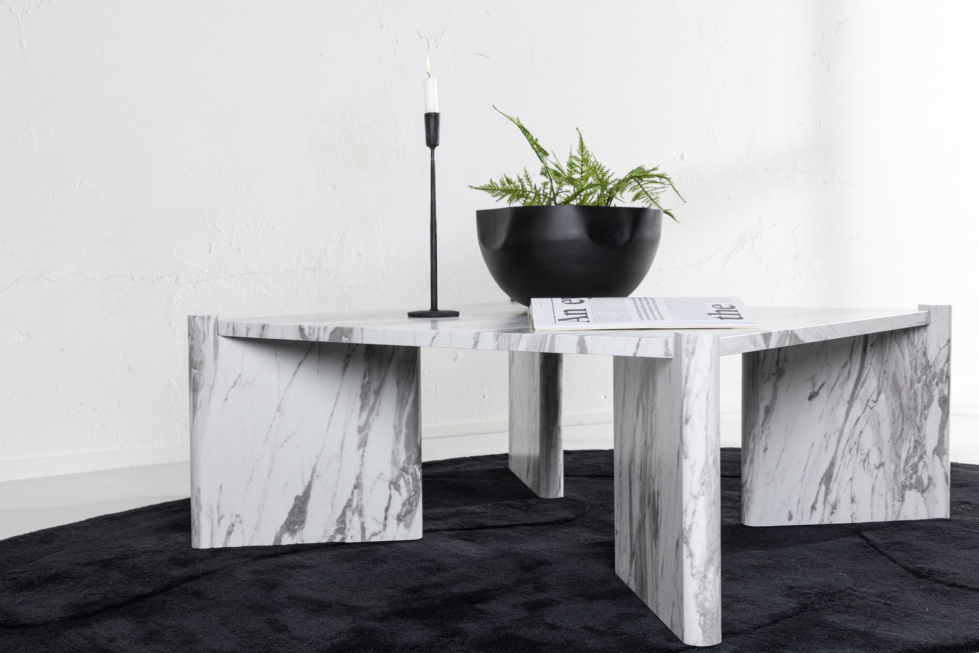 Venture Home Rogaland Sofa bord - White Marblelook / MDF