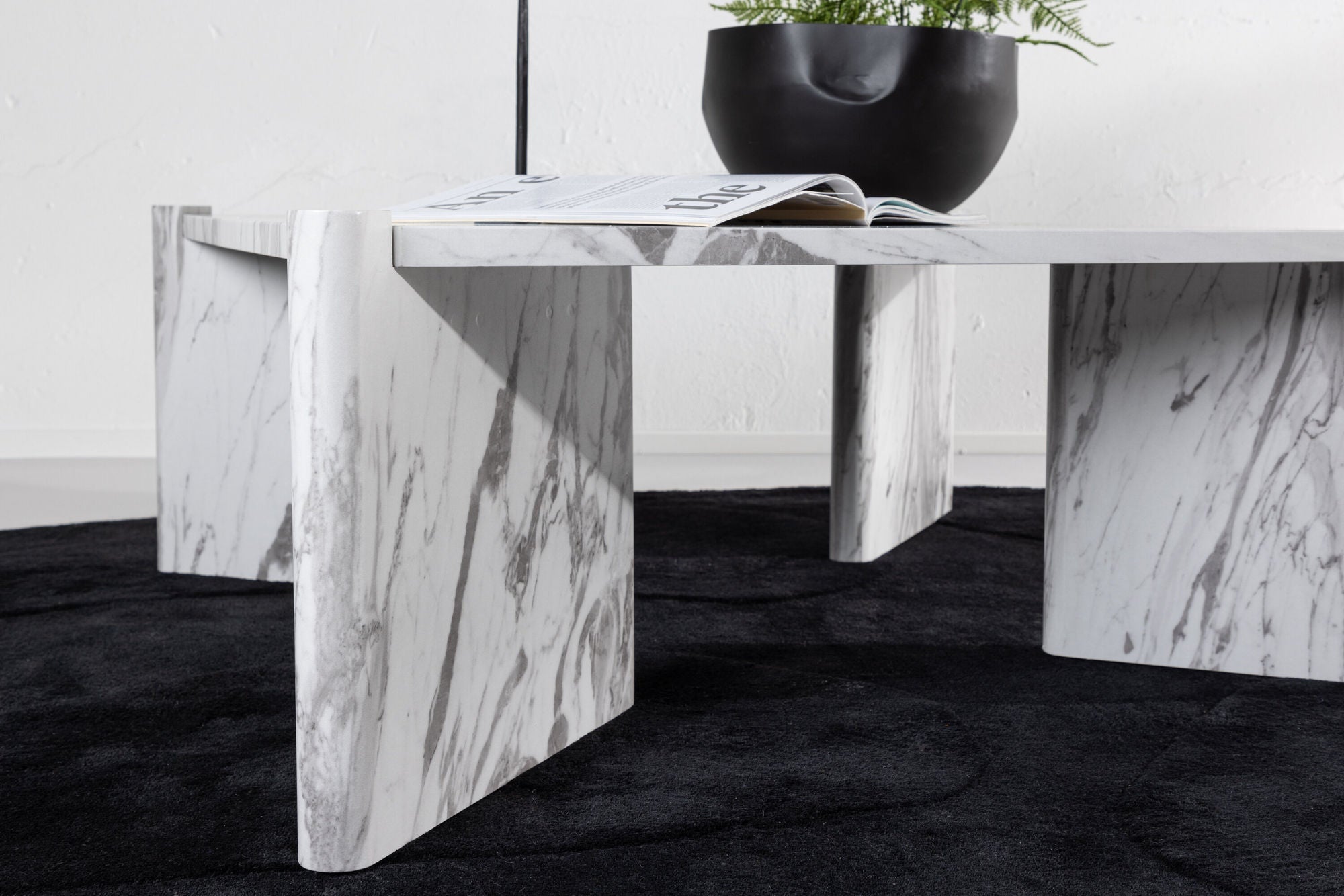 Venture Home Rogaland Sofa bord - White Marblelook / MDF