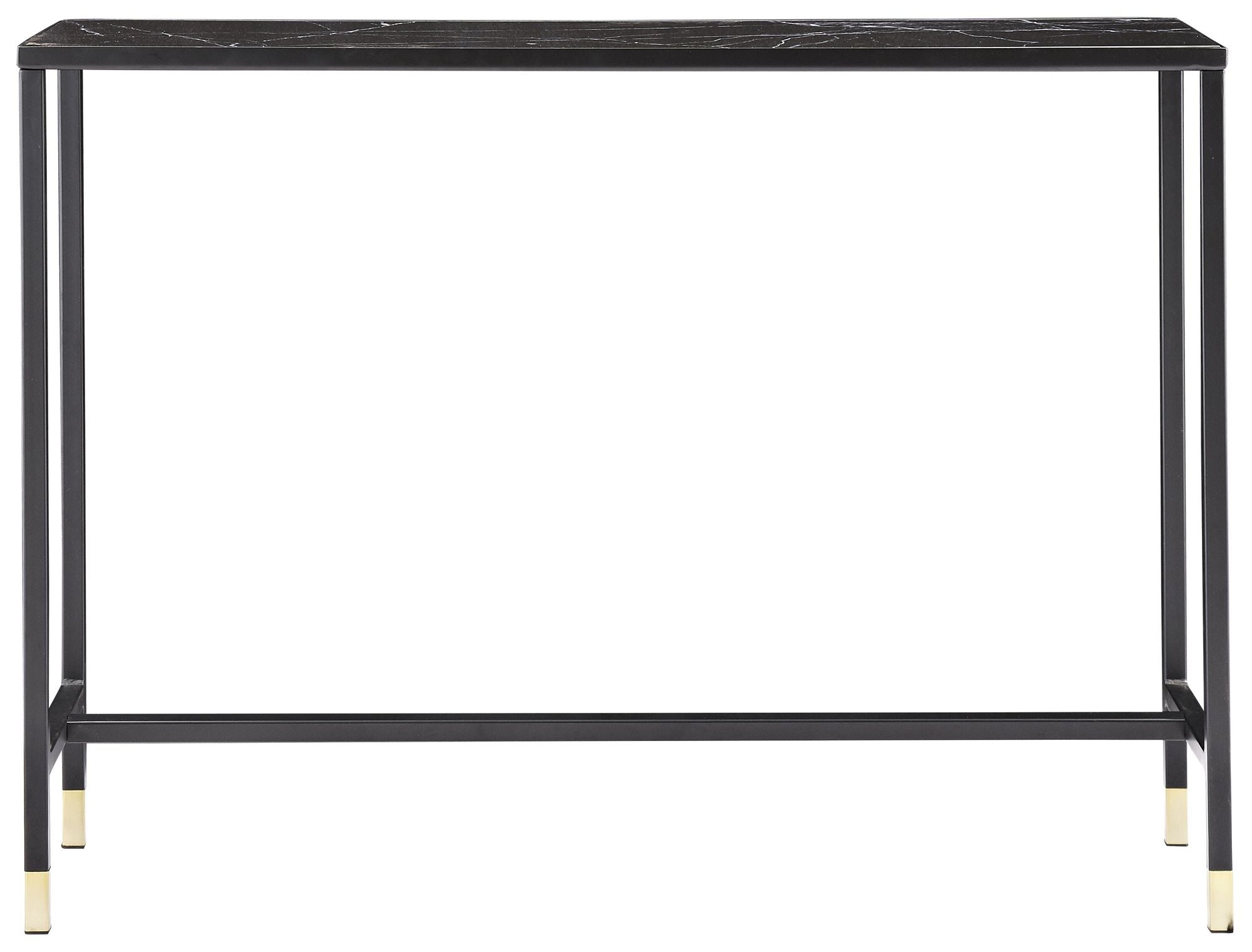 Venture Home Dipp Side bord with reol 100*30*75 - Black / Brass