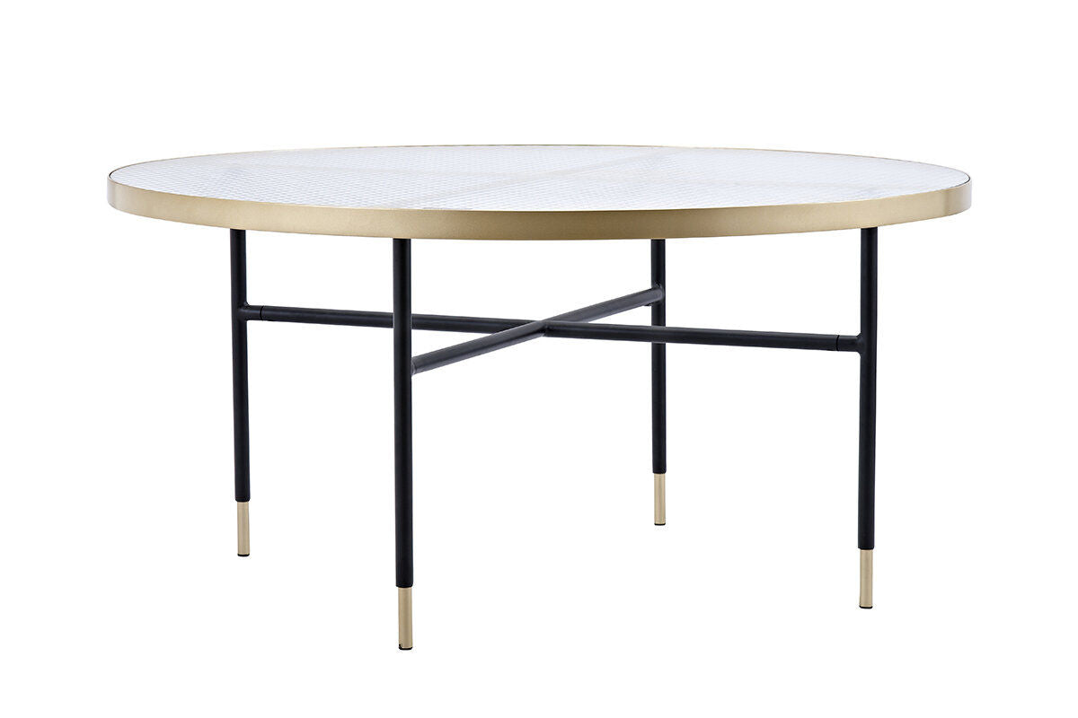 Venture Home Bubbles Sofa bord ø98 - Brass / Pressed Glass