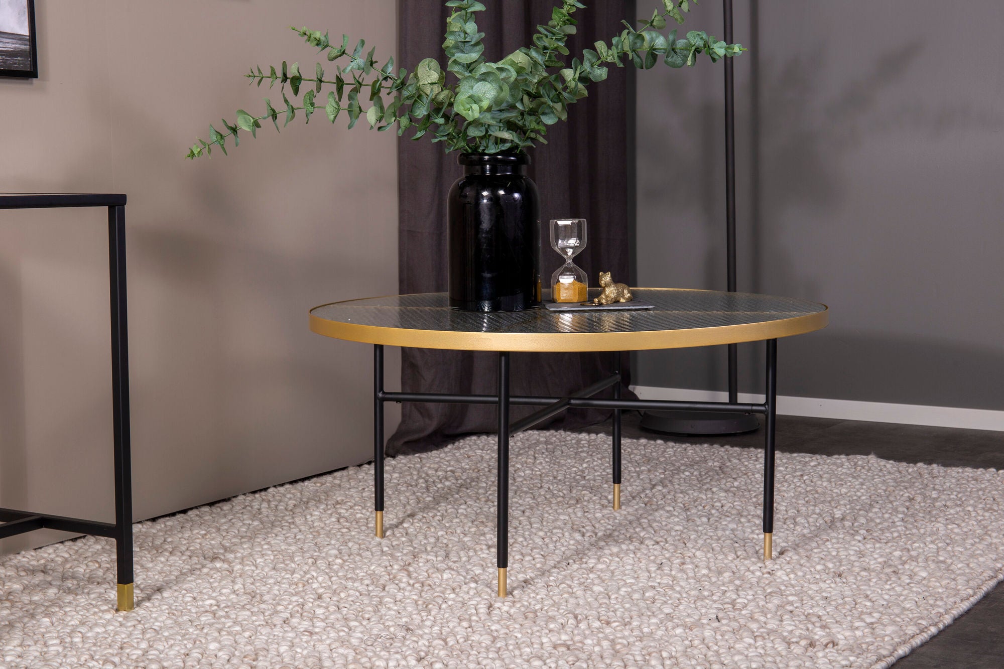 Venture Home Bubbles Sofa bord ø98 - Brass / Pressed Glass