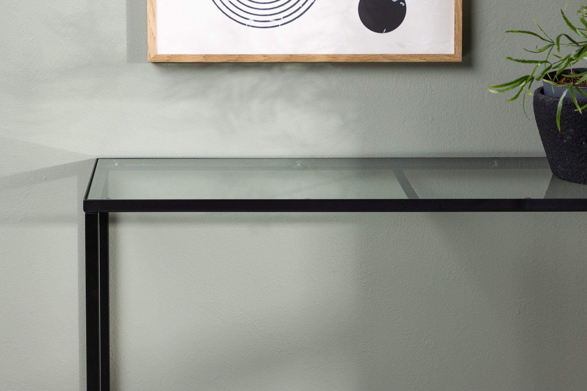 Venture Home Dipp Side bord - Black / Clear glass
