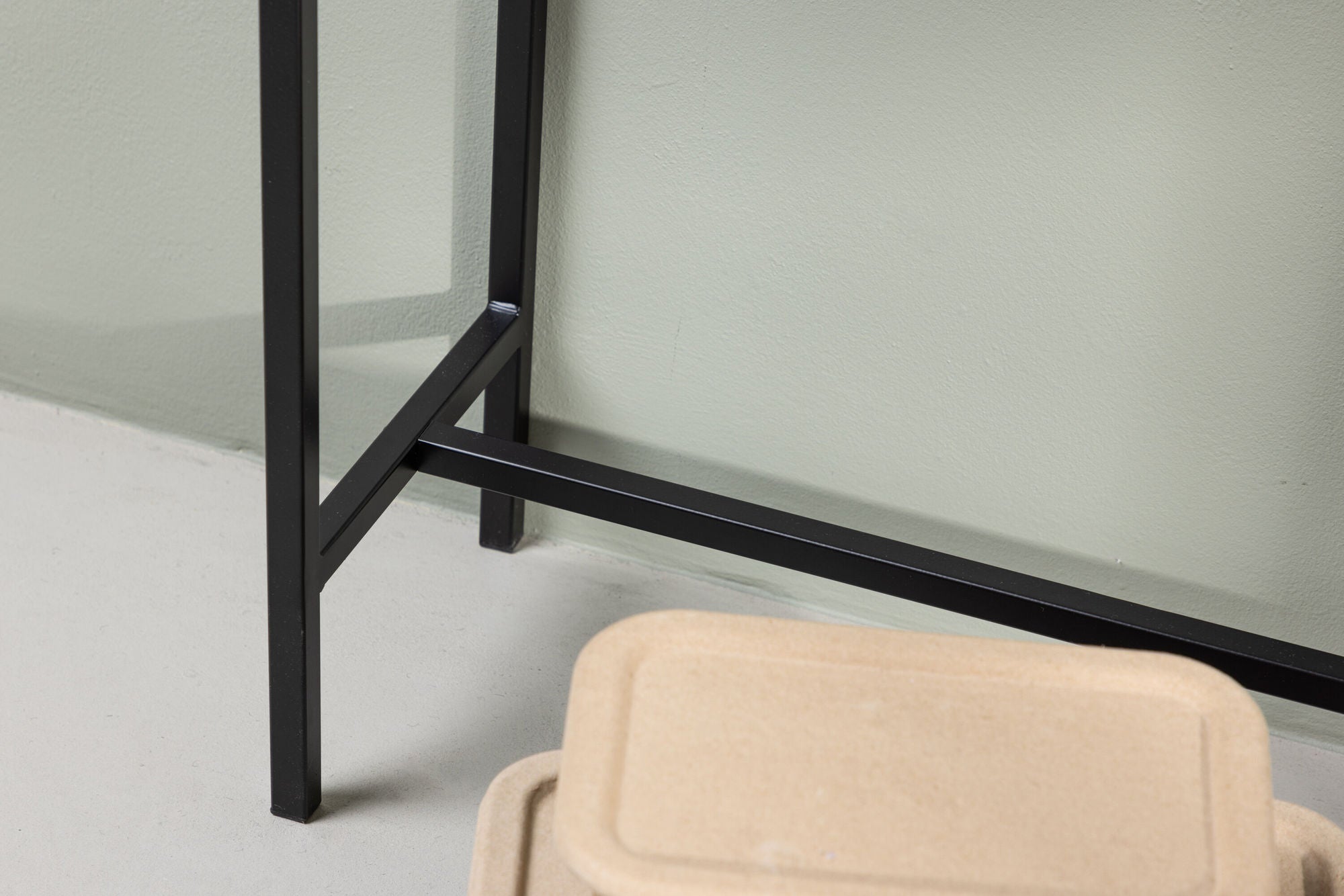 Venture Home Dipp Side bord - Black / Clear glass
