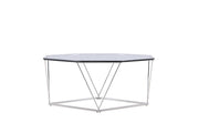 Furniture Fashion Österlen Sofa bord - Silver Chrome / Clear glass