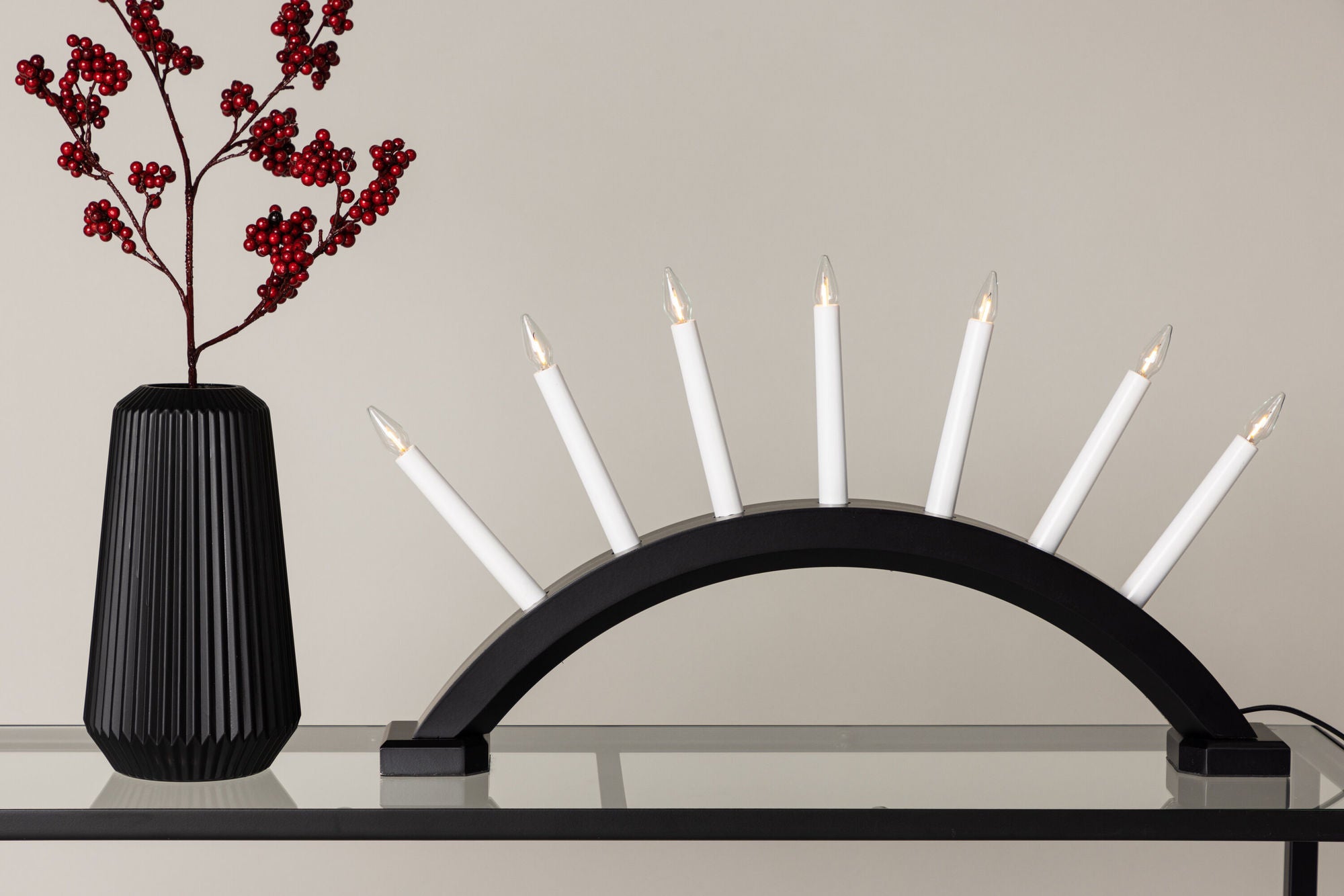 Venture Home Kebnekaise 55cm bord lampe - Black / White