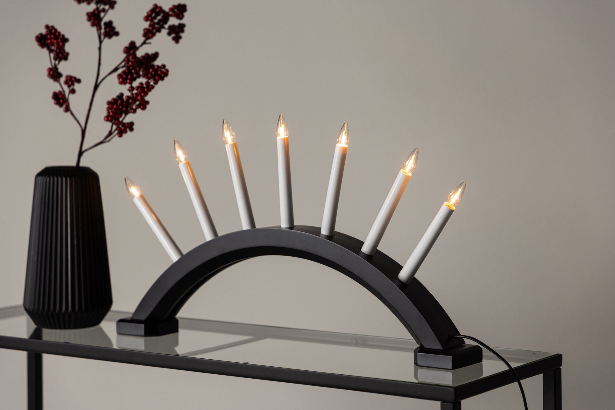 Venture Home Kebnekaise 55cm bord lampe - Black / White