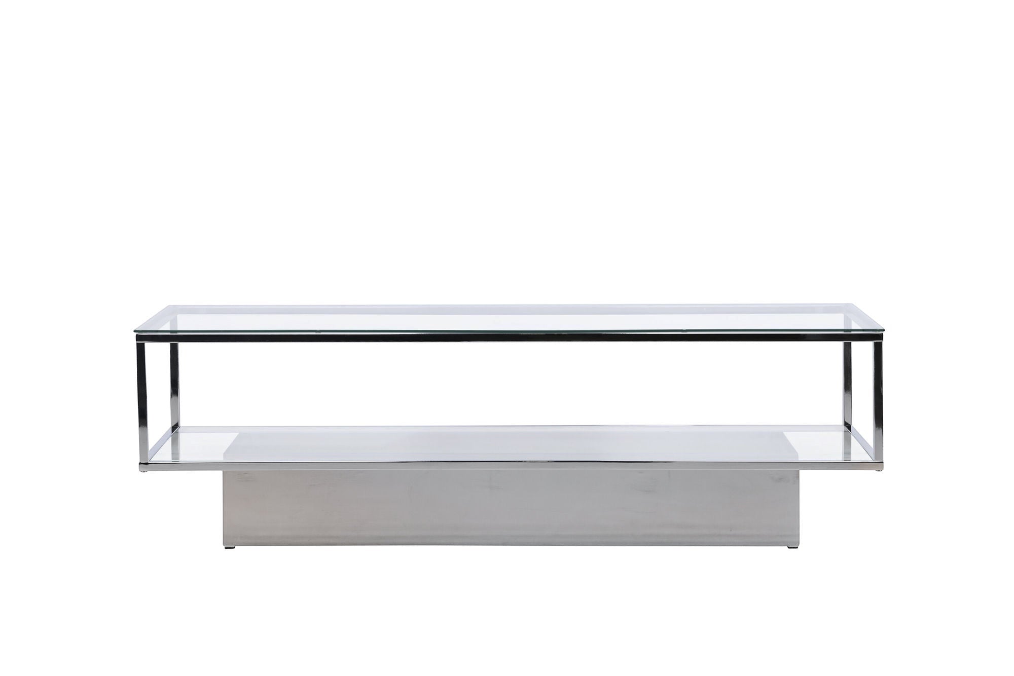 Furniture Fashion Maglehem Sofa bord - Silver Chrome / Clear glass