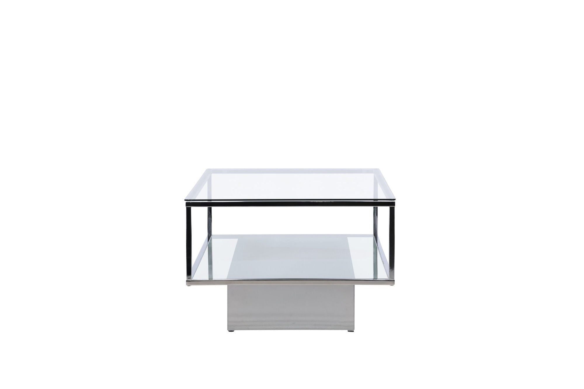 Furniture Fashion Maglehem Sofa bord - Silver Chrome / Clear glass