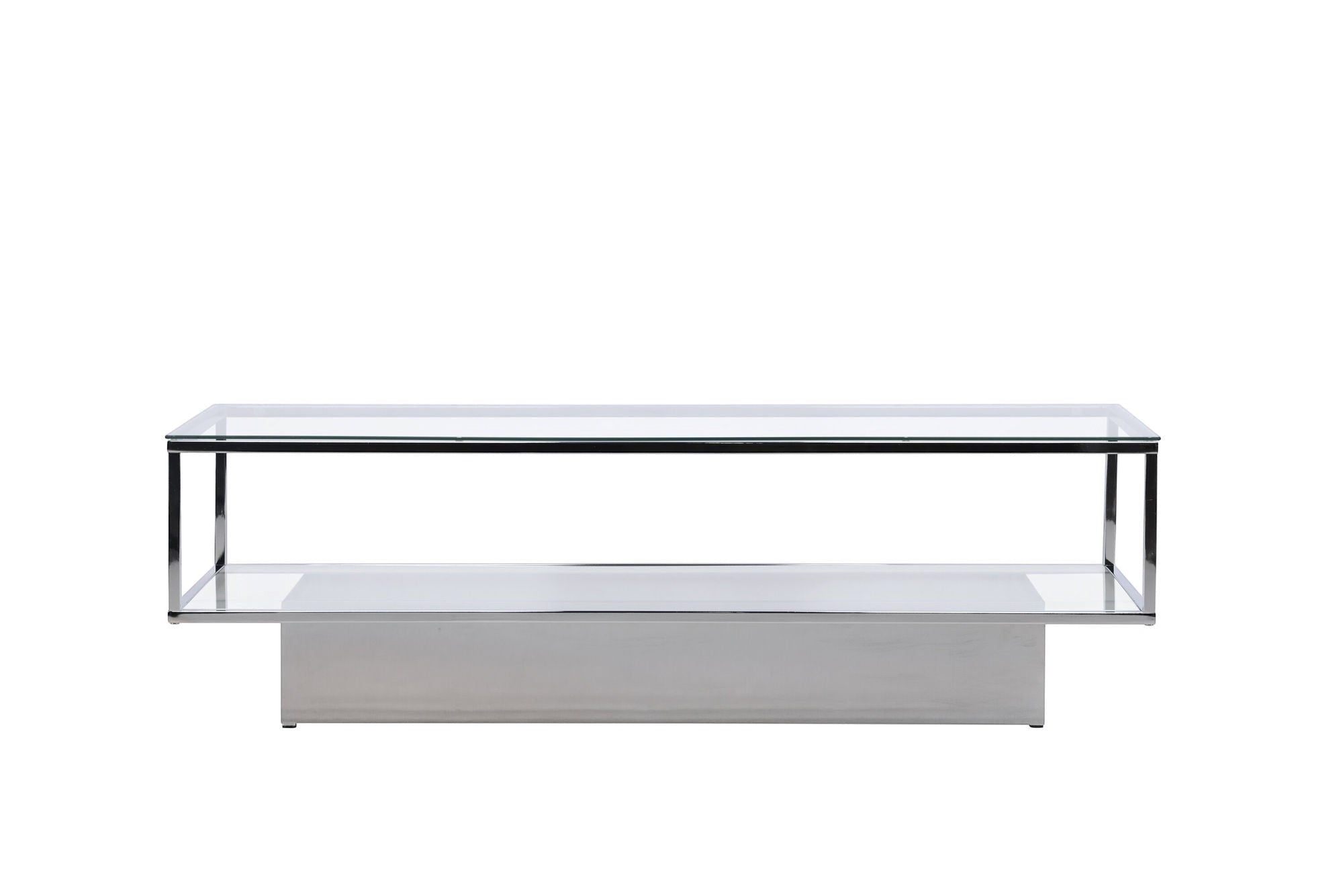 Furniture Fashion Maglehem Sofa bord - Silver Chrome / Clear glass
