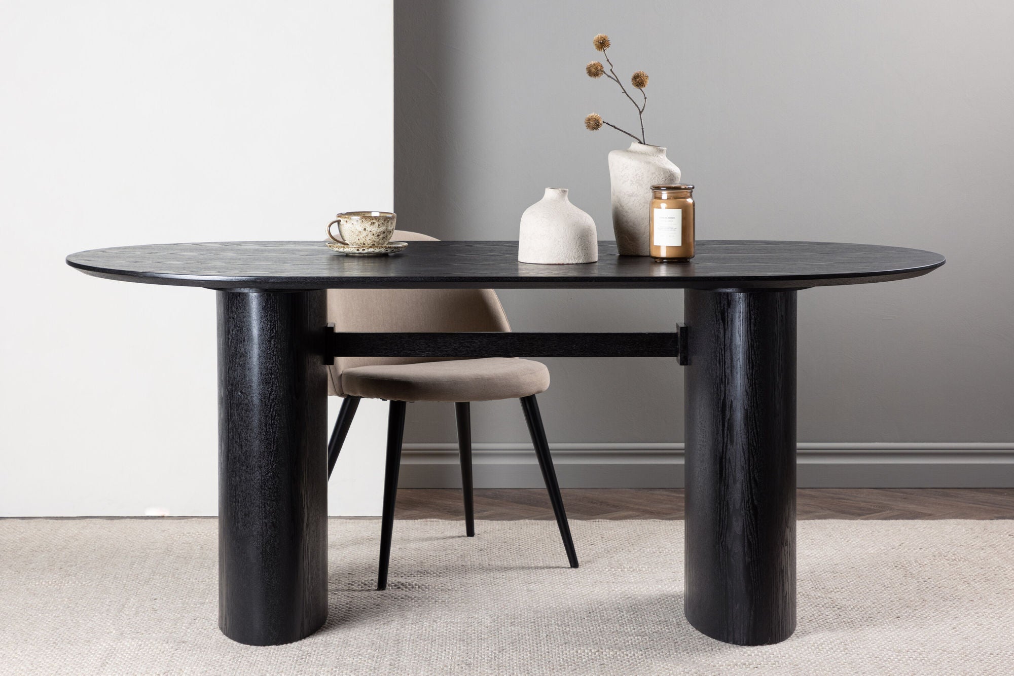 Venture Home Isolde spisebord 180*75 - Black / Black MDF