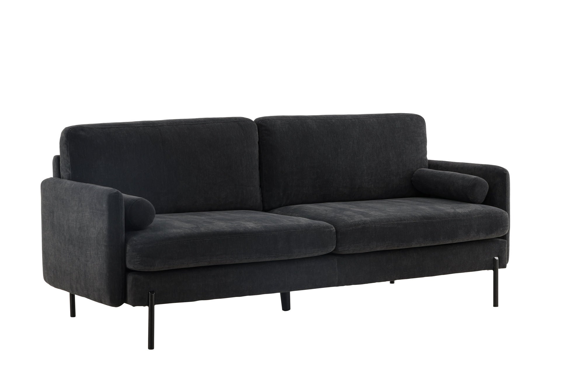 Venture Home Antibes 3-seat sofa - Dark Grey Velour Fabric