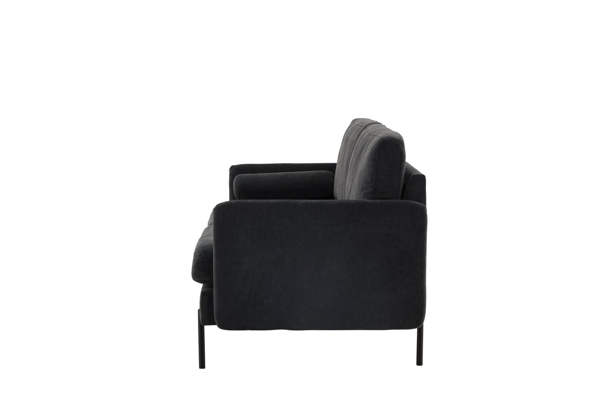 Venture Home Antibes 3-seat sofa - Dark Grey Velour Fabric