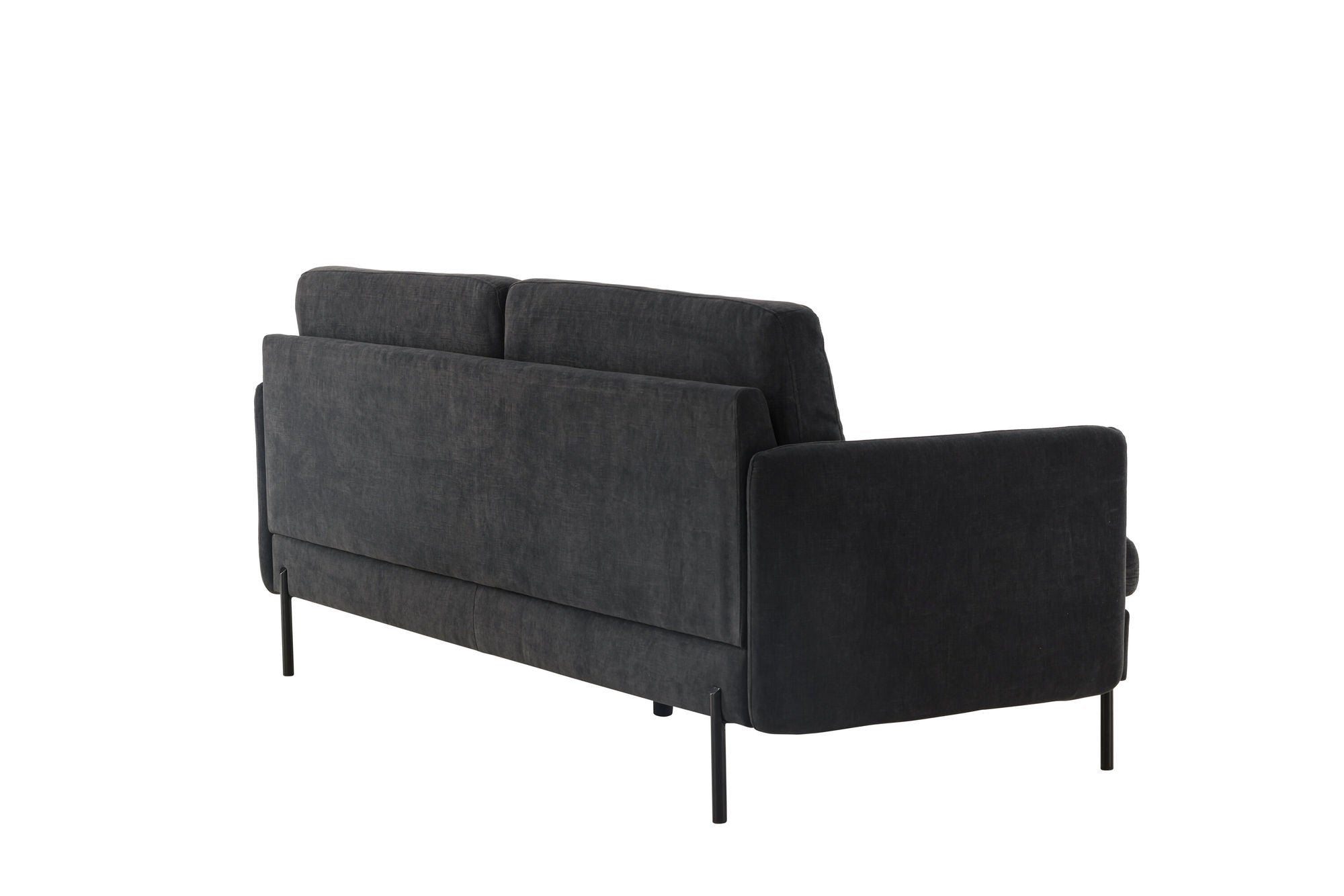 Venture Home Antibes 3-seat sofa - Dark Grey Velour Fabric