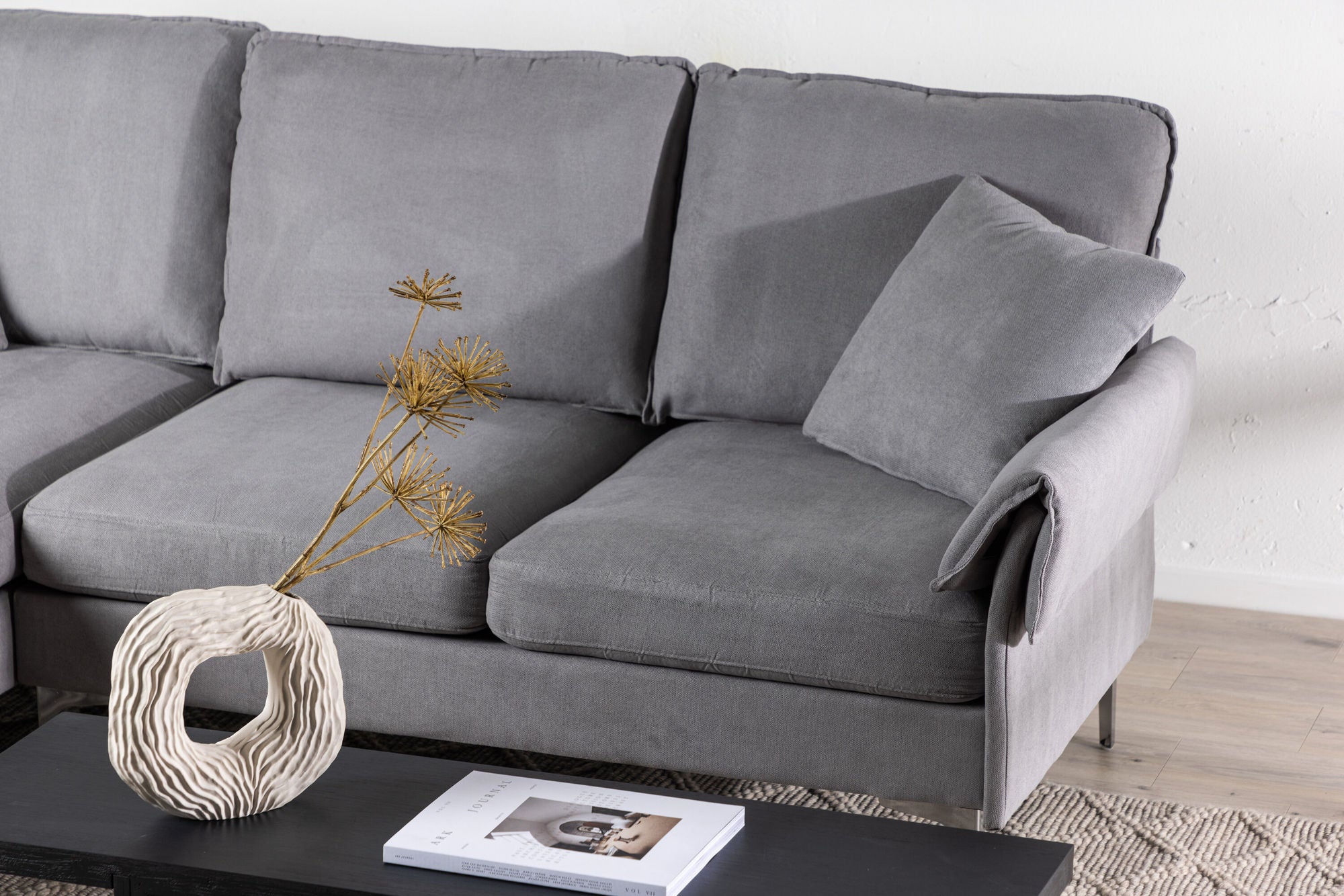 Venture Home Toulouse Sofa - Grey Fabric