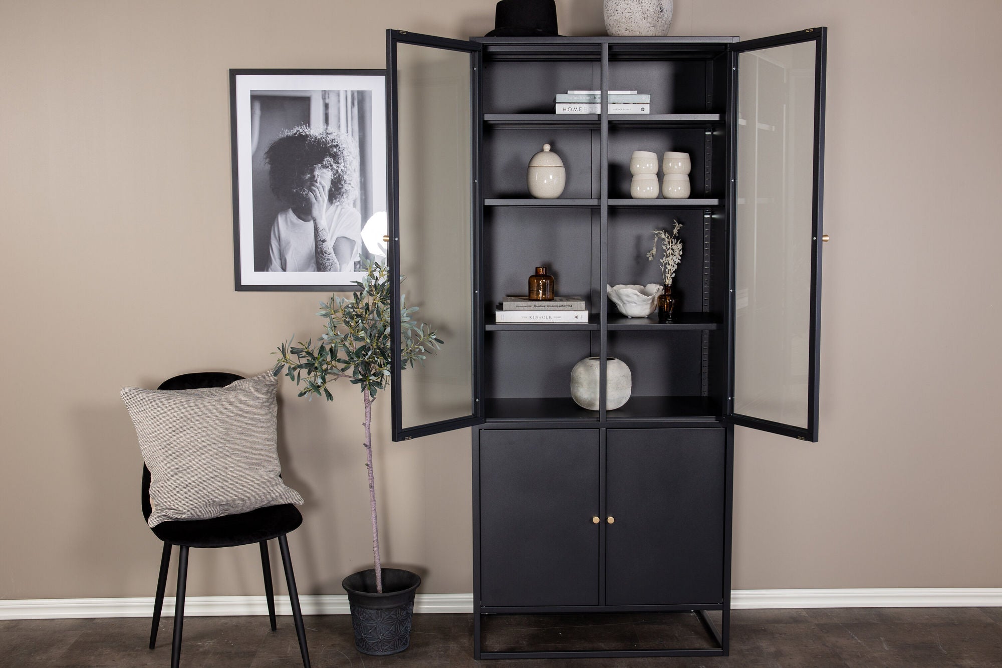 Venture Home Bakal - Covered reol - Black - Ersätts av 28069-208