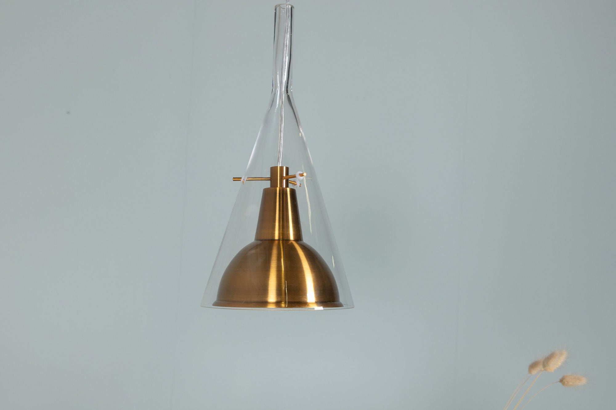 Venture Home Sirius Pendant clear glass with gold metal D250*H400