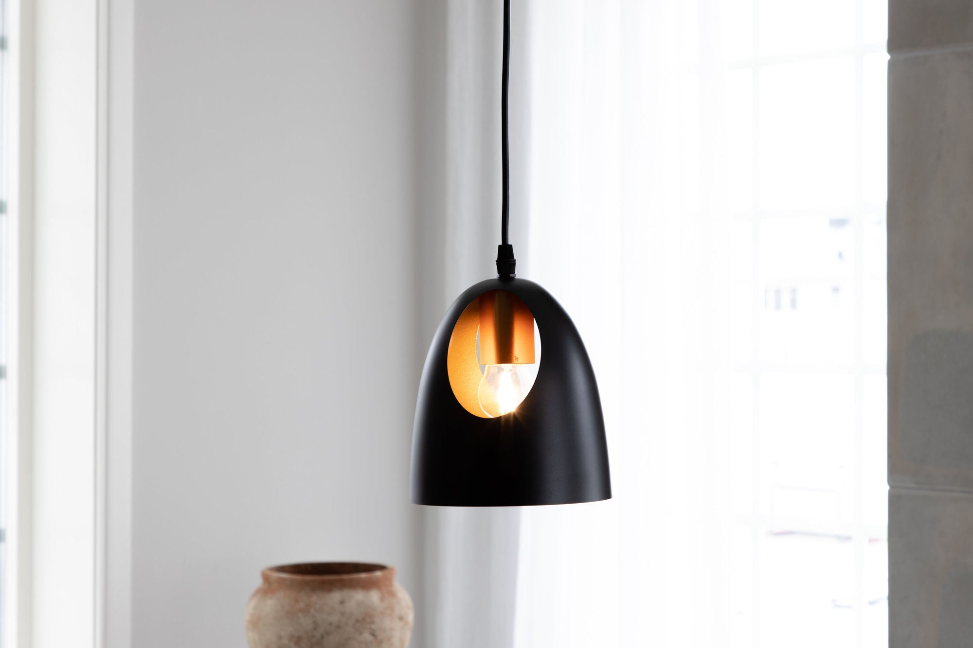 Venture Home Elda Pendant lampe D160*H170 Black / Copper