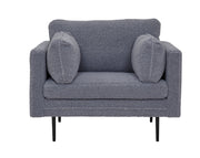 Venture Home Boom Single stol - Teddy Fabric Dark Grey