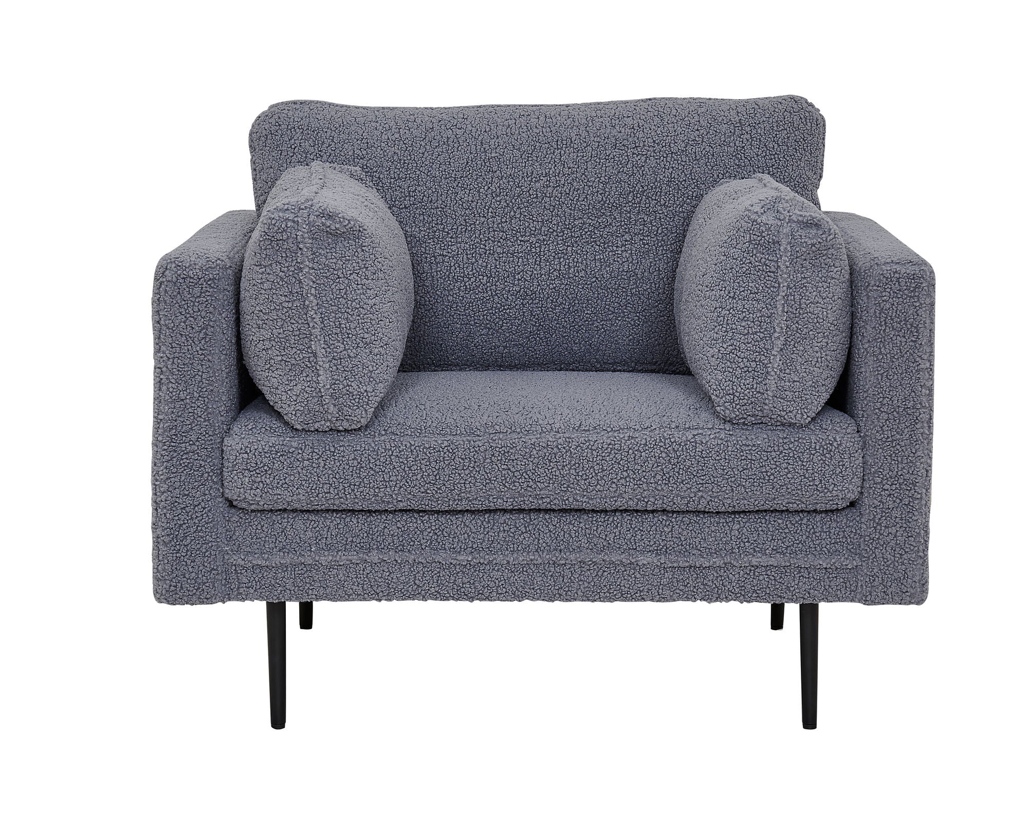 Venture Home Boom Single stol - Teddy Fabric Dark Grey