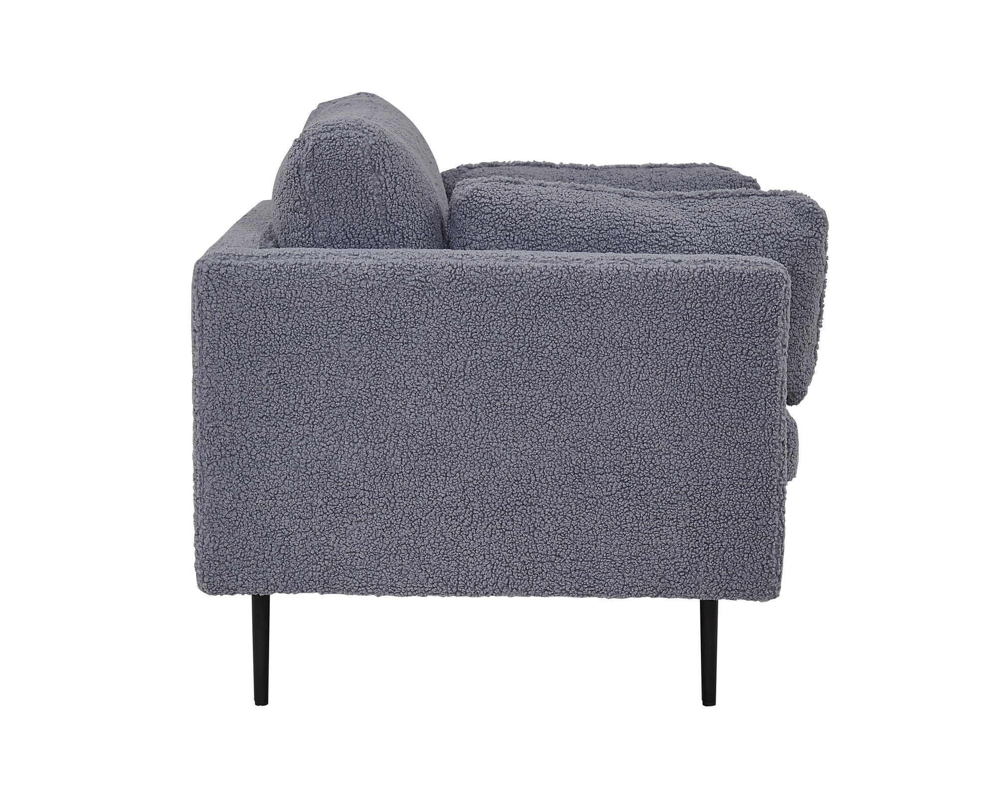 Venture Home Boom Single stol - Teddy Fabric Dark Grey