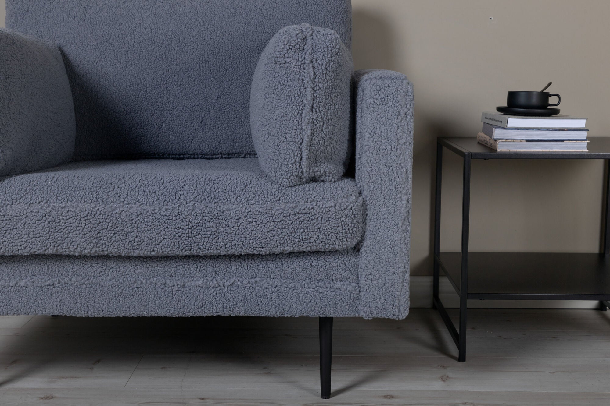 Venture Home Boom Single stol - Teddy Fabric Dark Grey